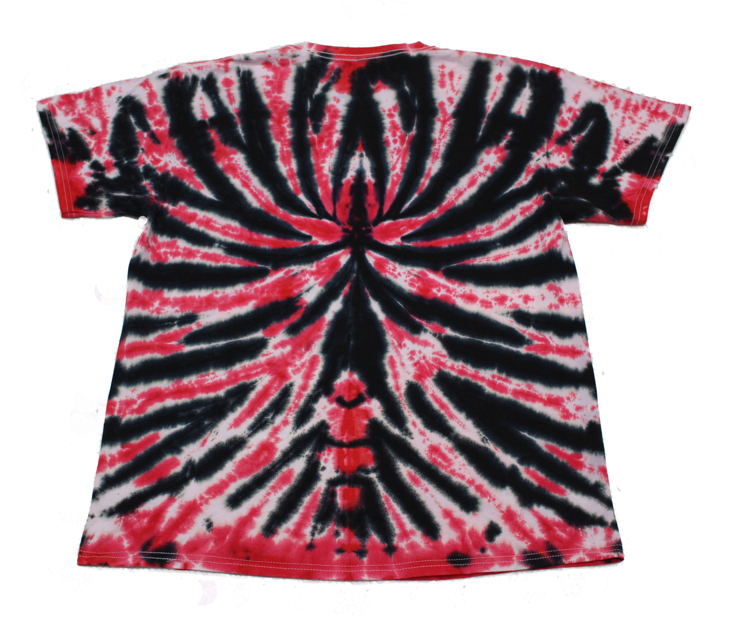 Adult Large Red, White and Black Spider Tie Dye Shirt Spooky