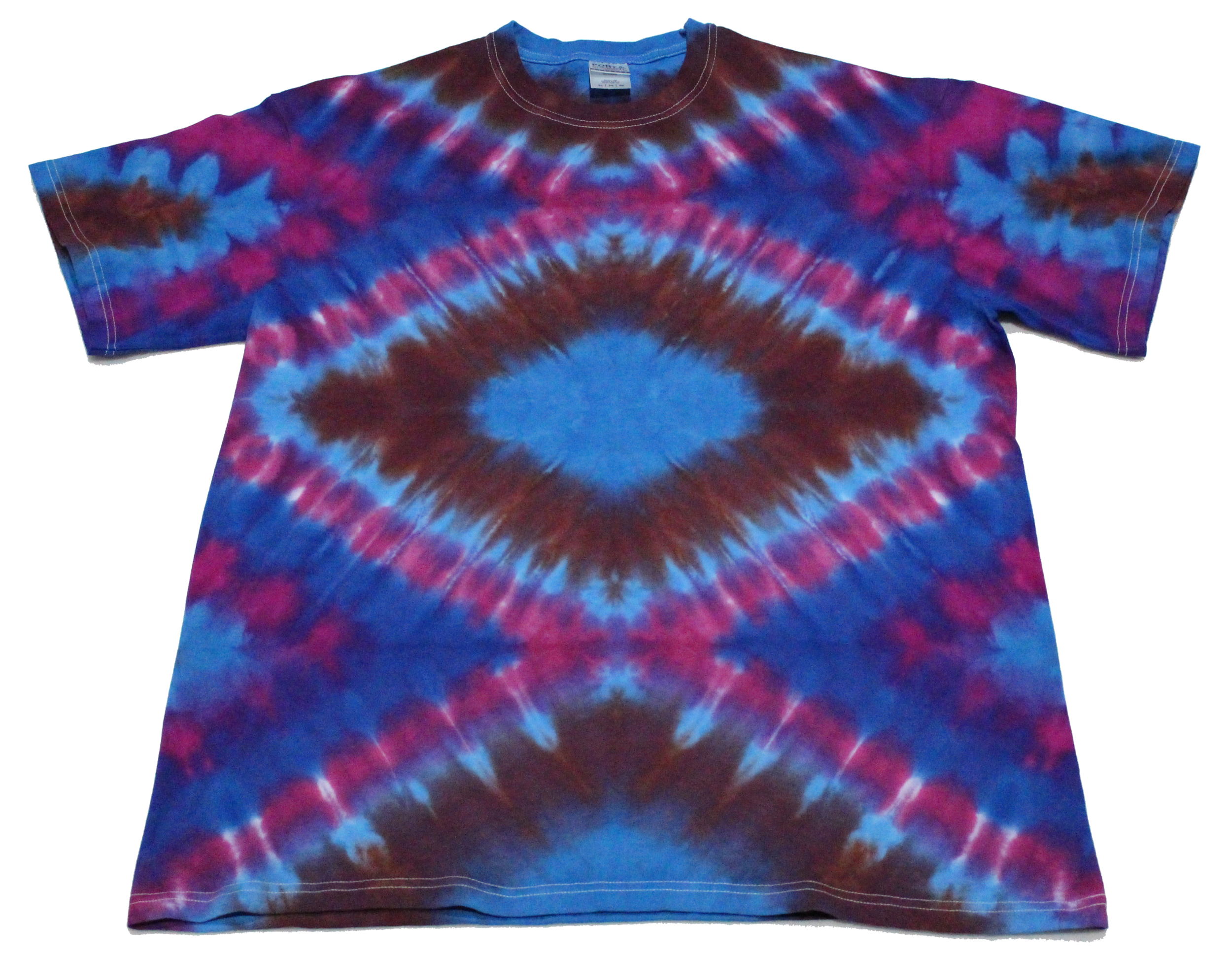 anytee】Diamond Blue Dyed Long Tee 2XL Blue Ocean Hand Dyed Long 
