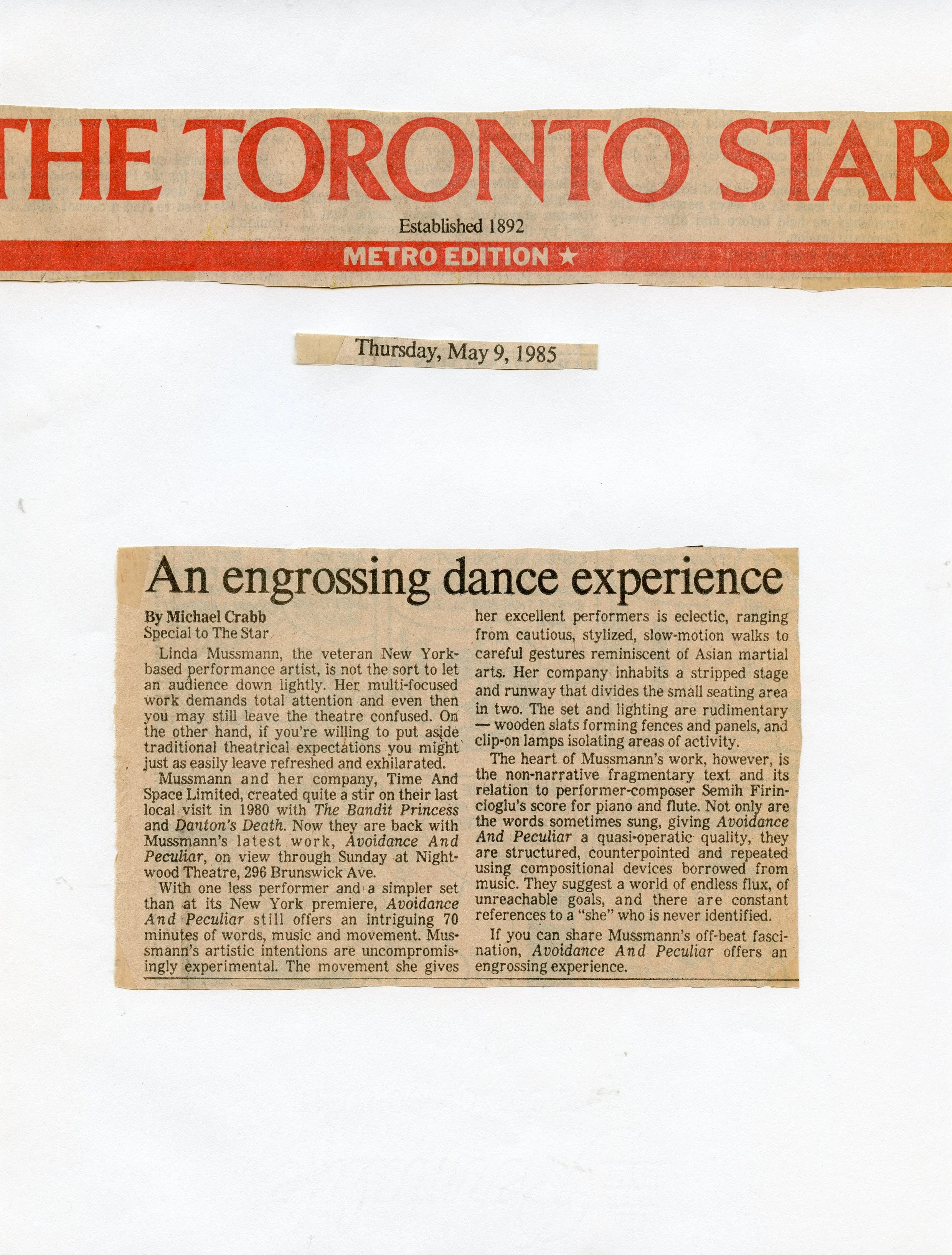 Avoidanceandpeculiar_TheTorontoStar.jpg