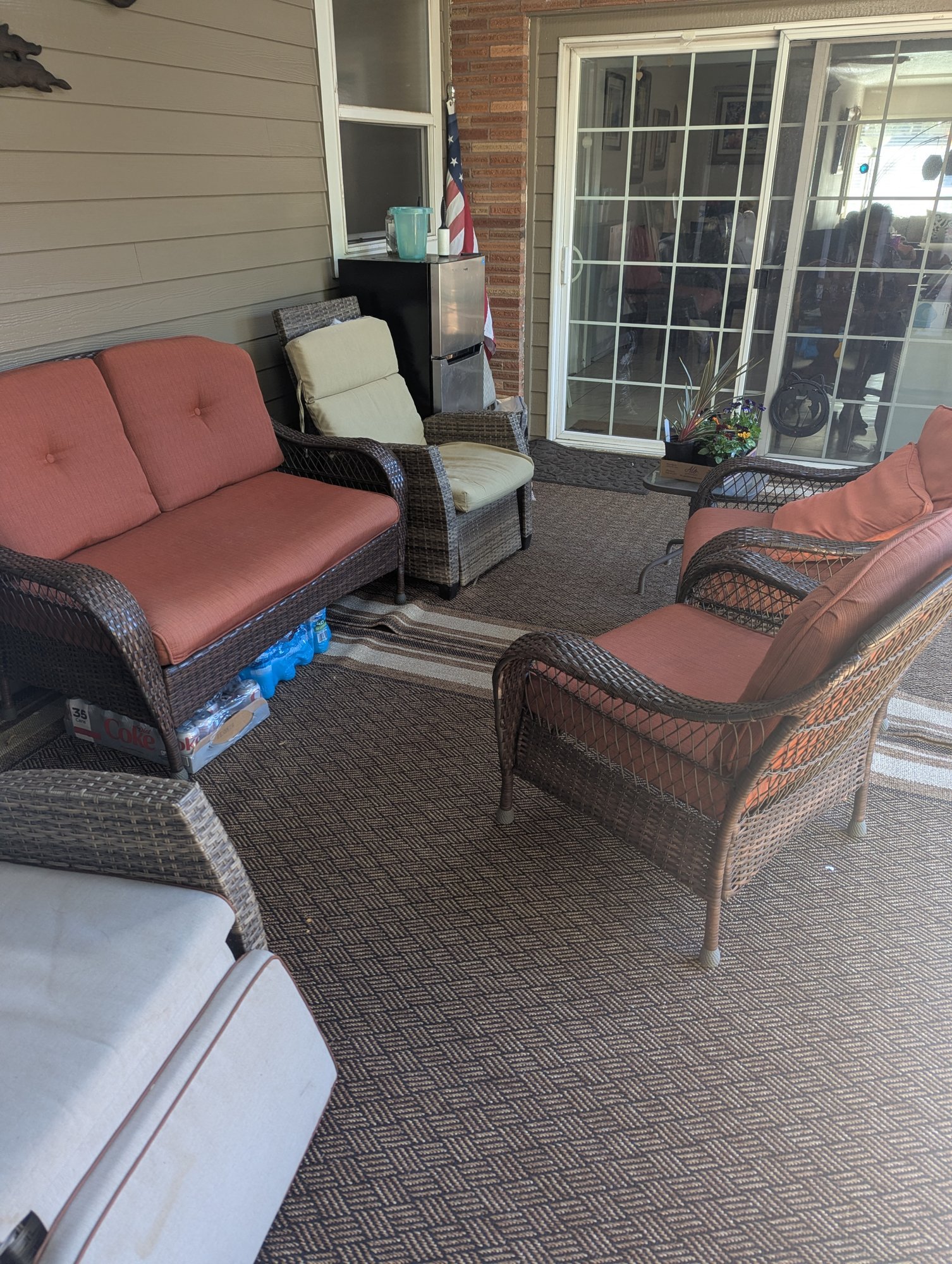 Covered patio, a favorite hangout for our residents