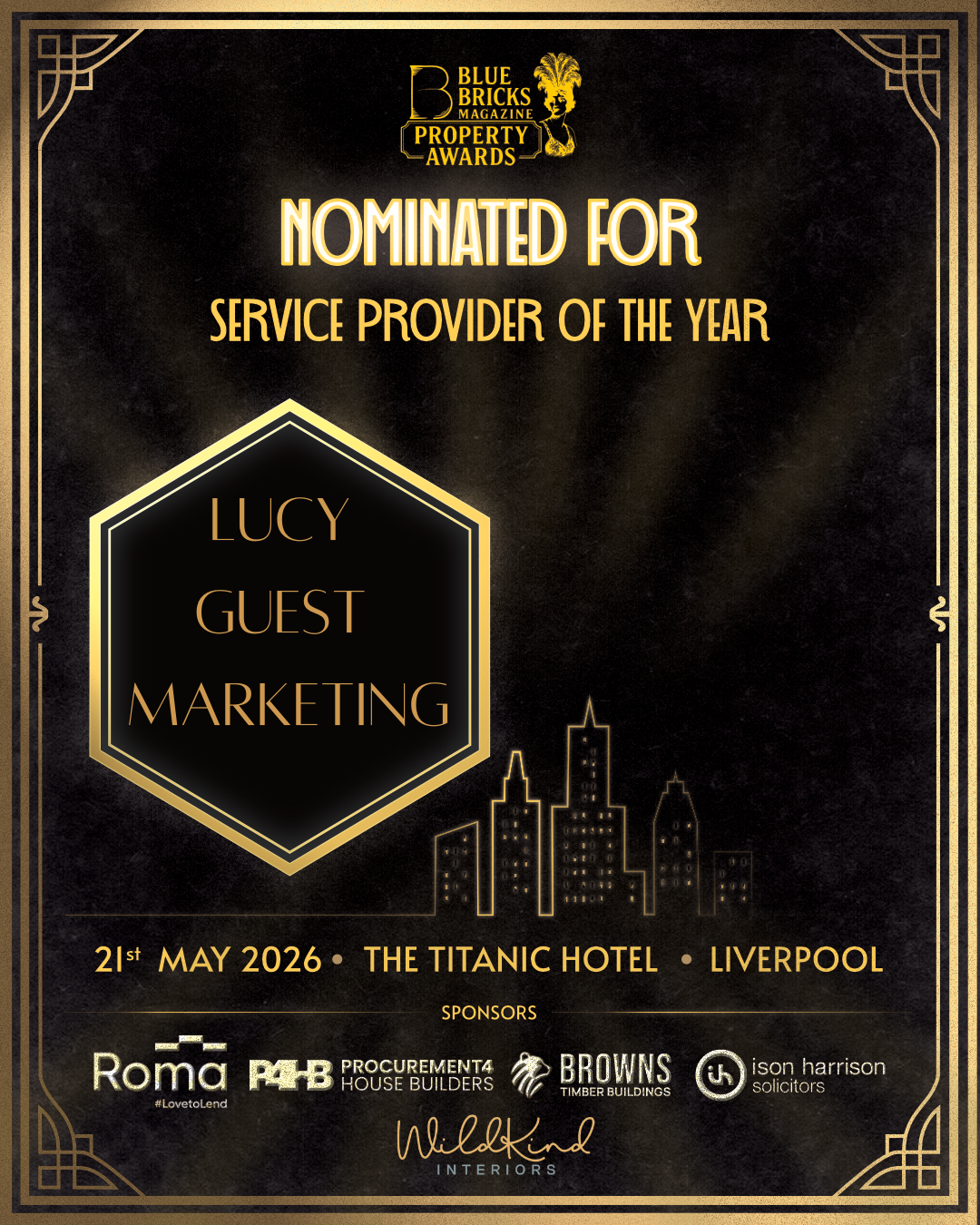 Service Provider of the Year Finalist, Blue Bricks Property Awards 2026