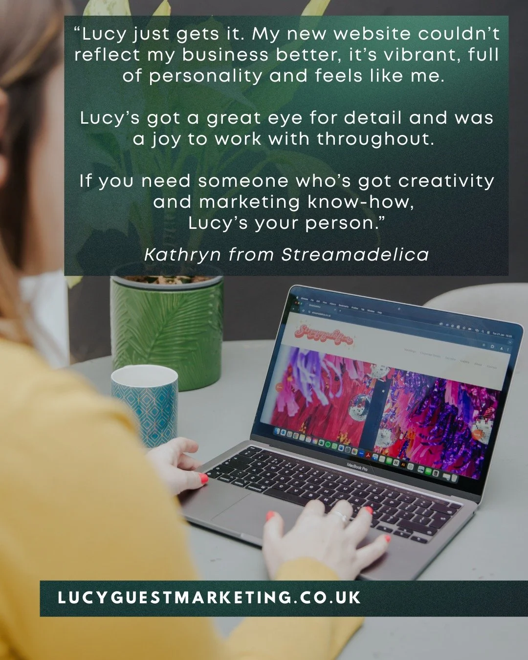 &ldquo;Lucy just gets it.&rdquo;

This is exactly what Kathryn from Streamadelica said after we launched her new website, and honestly, that&rsquo;s always the goal.

A brand and website should feel like you. Not a template, not something pieced toge