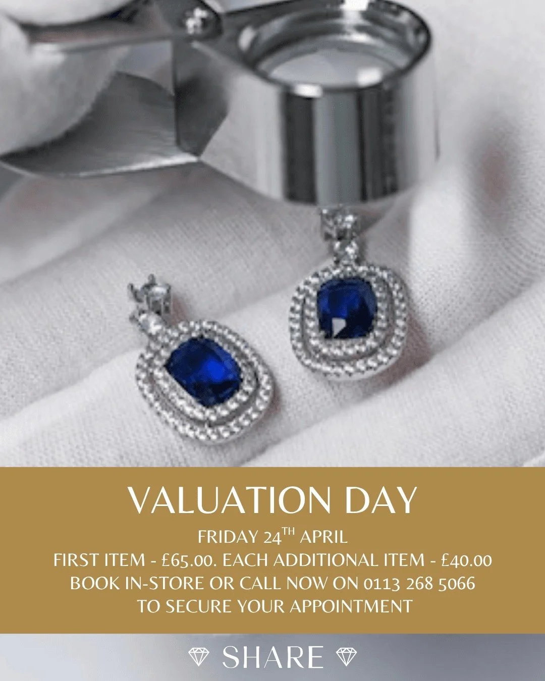 Our Valuation Day on Friday 24th April is a great opportunity to have cherished jewellery and other valuables professionally appraised by an expert NAJ-registered valuer.

Here's what you can look forward to:

💎 Get Your Valuation Certificate: Ideal