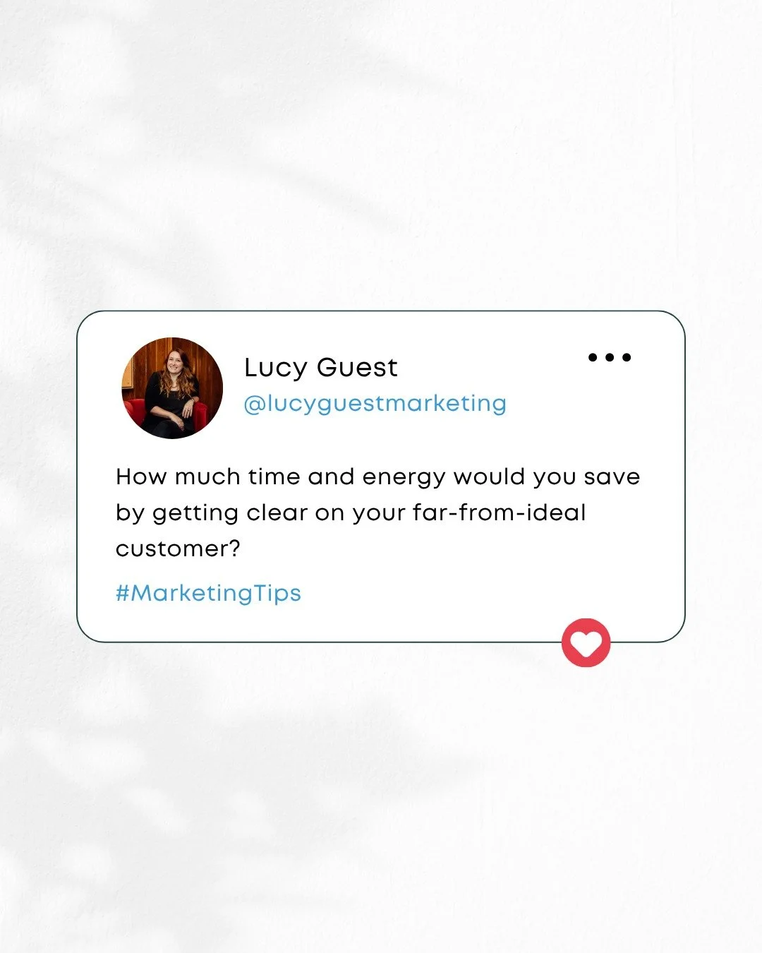 Time to get clear on your far-from-ideal customer 👀

Trying to market to everyone usually makes your marketing weaker, and working with people who aren&rsquo;t right for your business can end up wasting time, energy and money for everyone involved.
