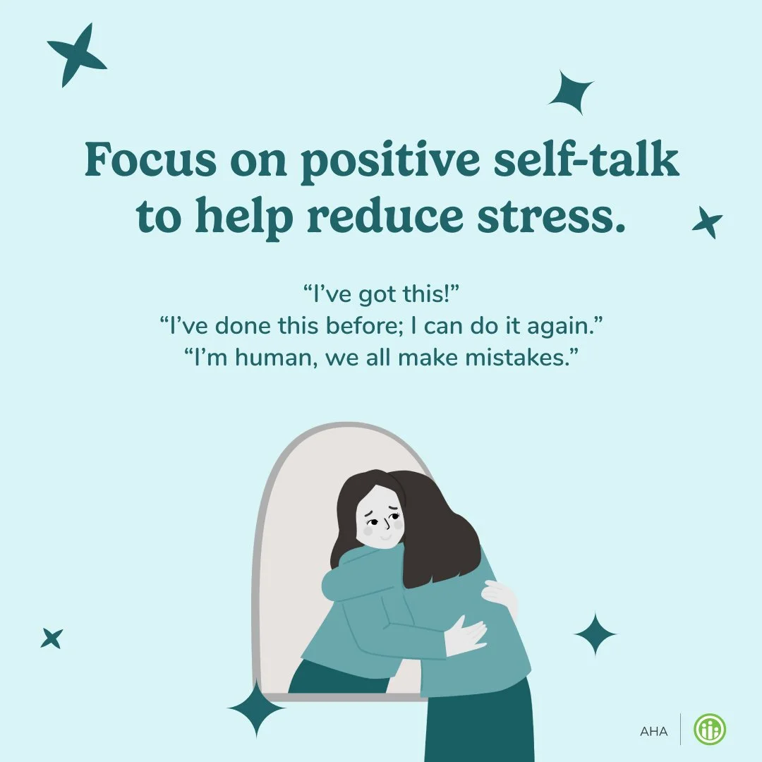 If you are in a stressful situation, try to build yourself up with positive self-talk instead of adding to the stress by being negative towards yourself. Build yourself up with positive thinking to increase your stress resilience, even if it feels st