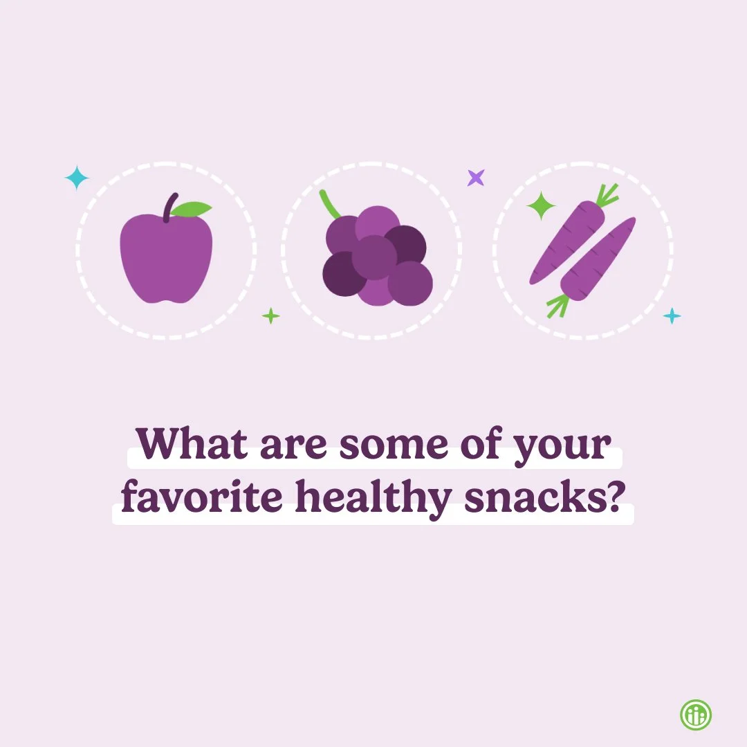 Crunchy or soft? Sweet or savory? All healthy snacks are welcome. Comment below!