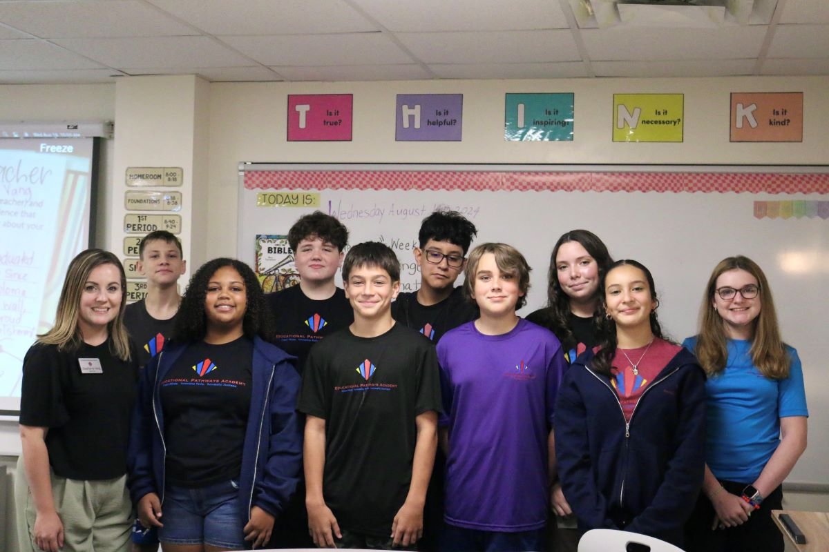 Classmates together during the first First week of School at Educational Pathways Academy, a Private School for Dyslexia and Learning Disabilities in Florida.JPG