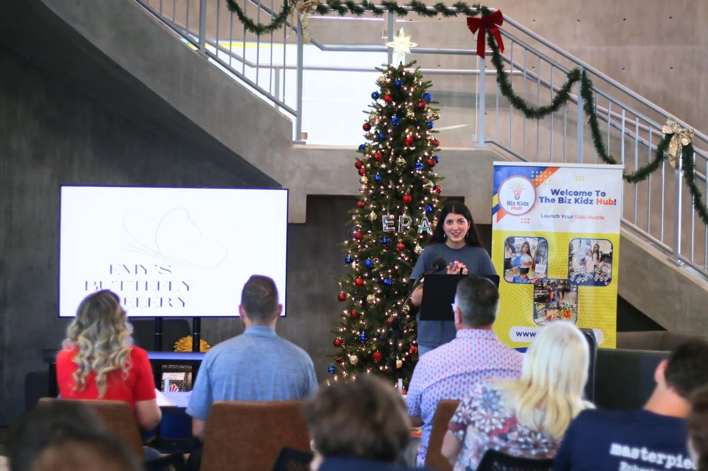 High School Students, at Educational Pathways Academy, a Private School, for Dyslexia, and Learning Disabilities, in Florida, participate, in Biz Kidz Pitch Competition