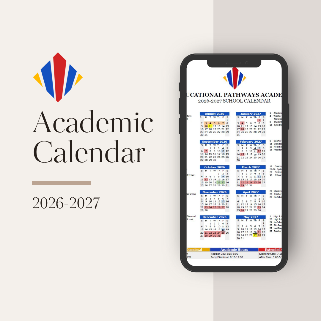 Educational Pathways Academy's Academic Calendar 2026-2027
