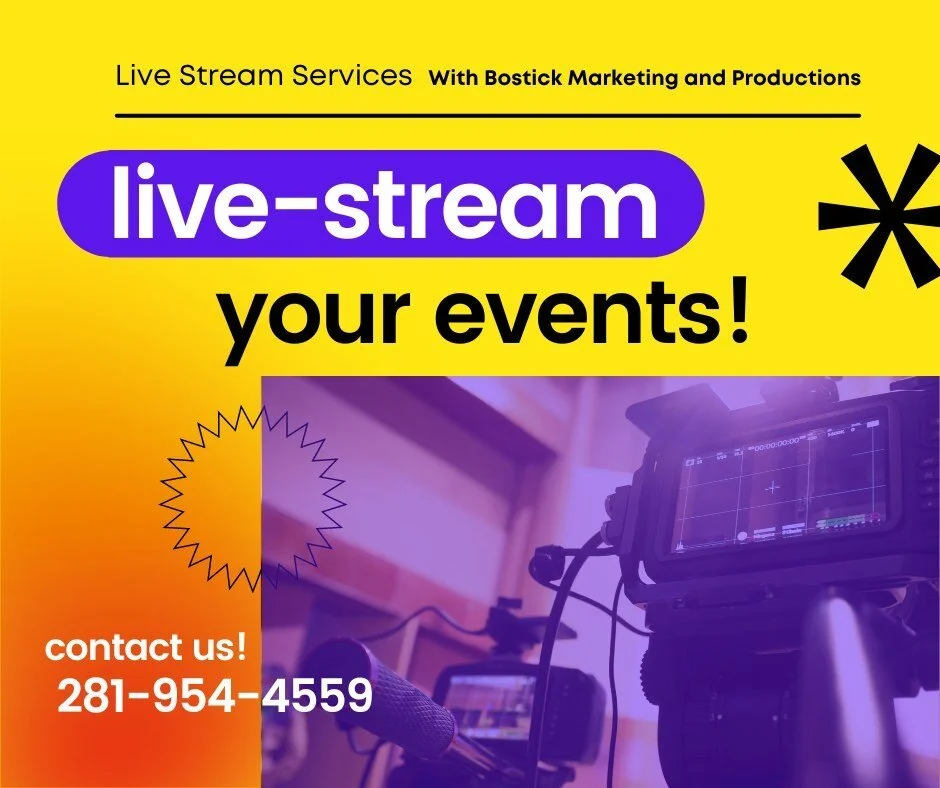 Bring your audience closer to the action with our company's live-streaming services. Perfect for meetings, conferences, and more! #BostickPro