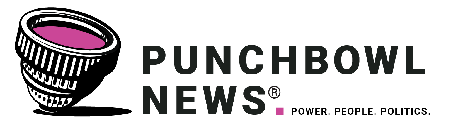 Logo of Punchbowl News with a stylized tornado icon and the text 'Punchbowl News'.