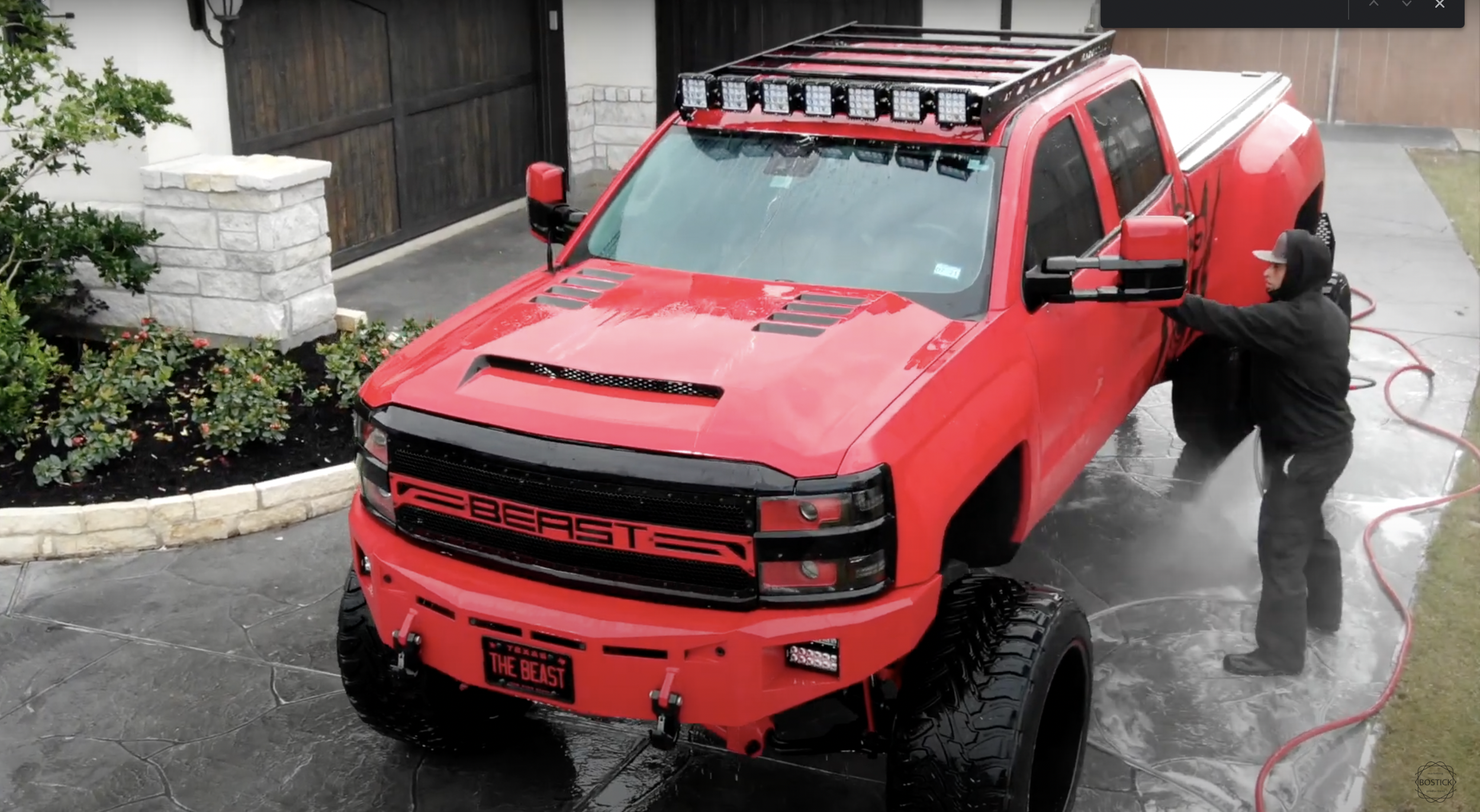 Ceramic Wizard coating Derrick Lewis's Truck