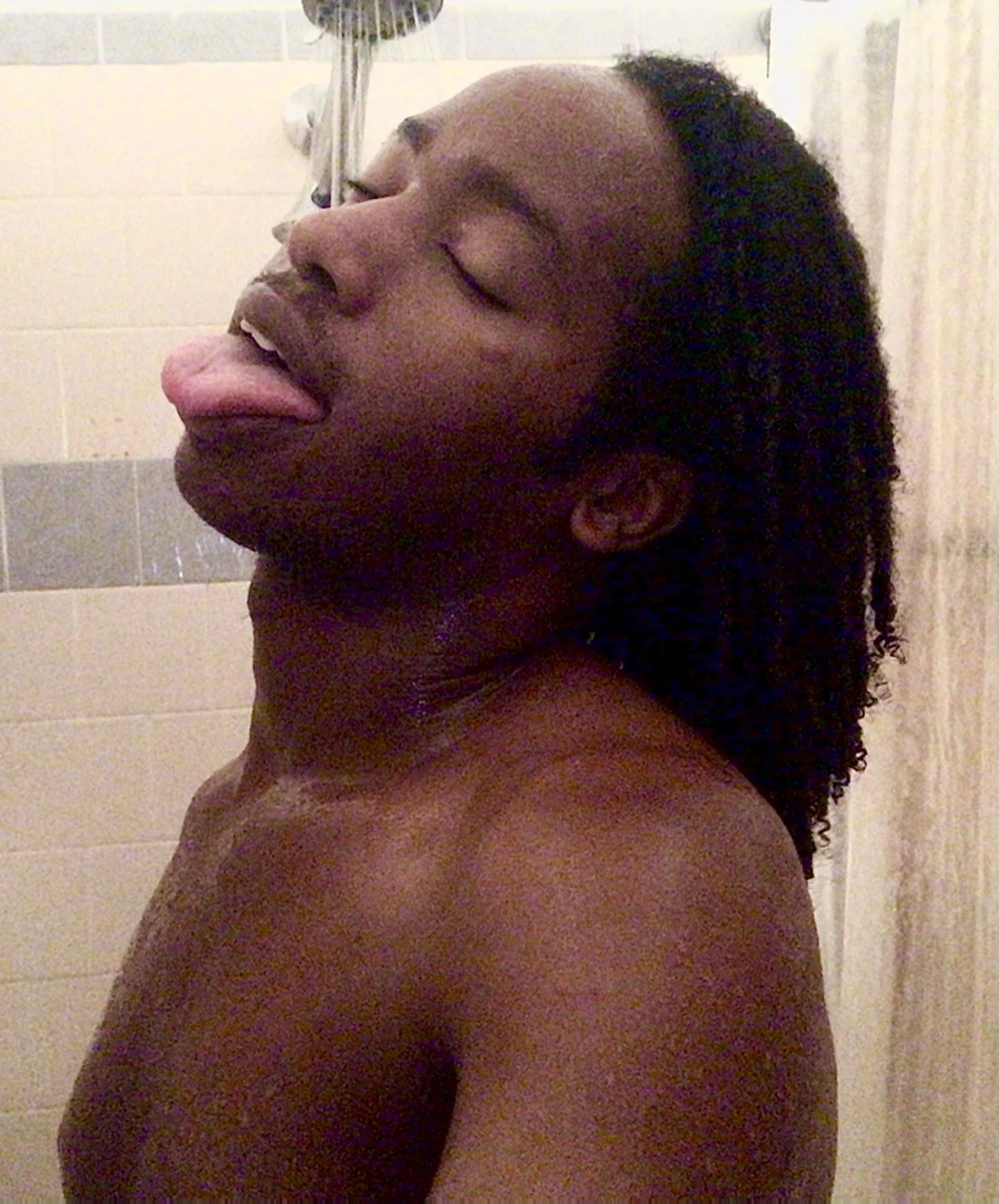 down my back