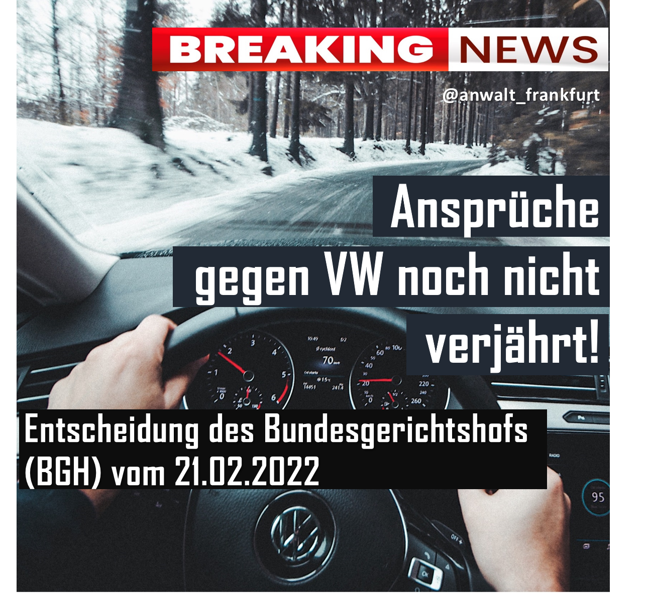 BGH 2022: Ansprüche gegen VW, Audi, Seat, Skoda noch nicht verjährt!