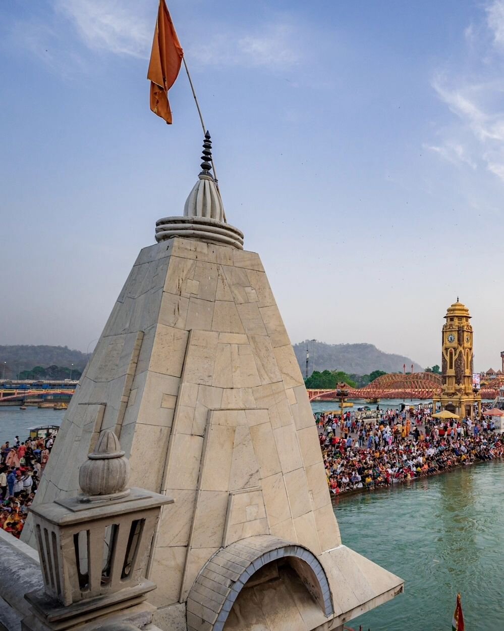 Haridwar crowds begin to form right before Ganga Aarti...

This place alongside the Ganges River amazed me. The energy, the environment, the location... all made for such a memorable experience.

What travels have left a lasting impression on you?

#
