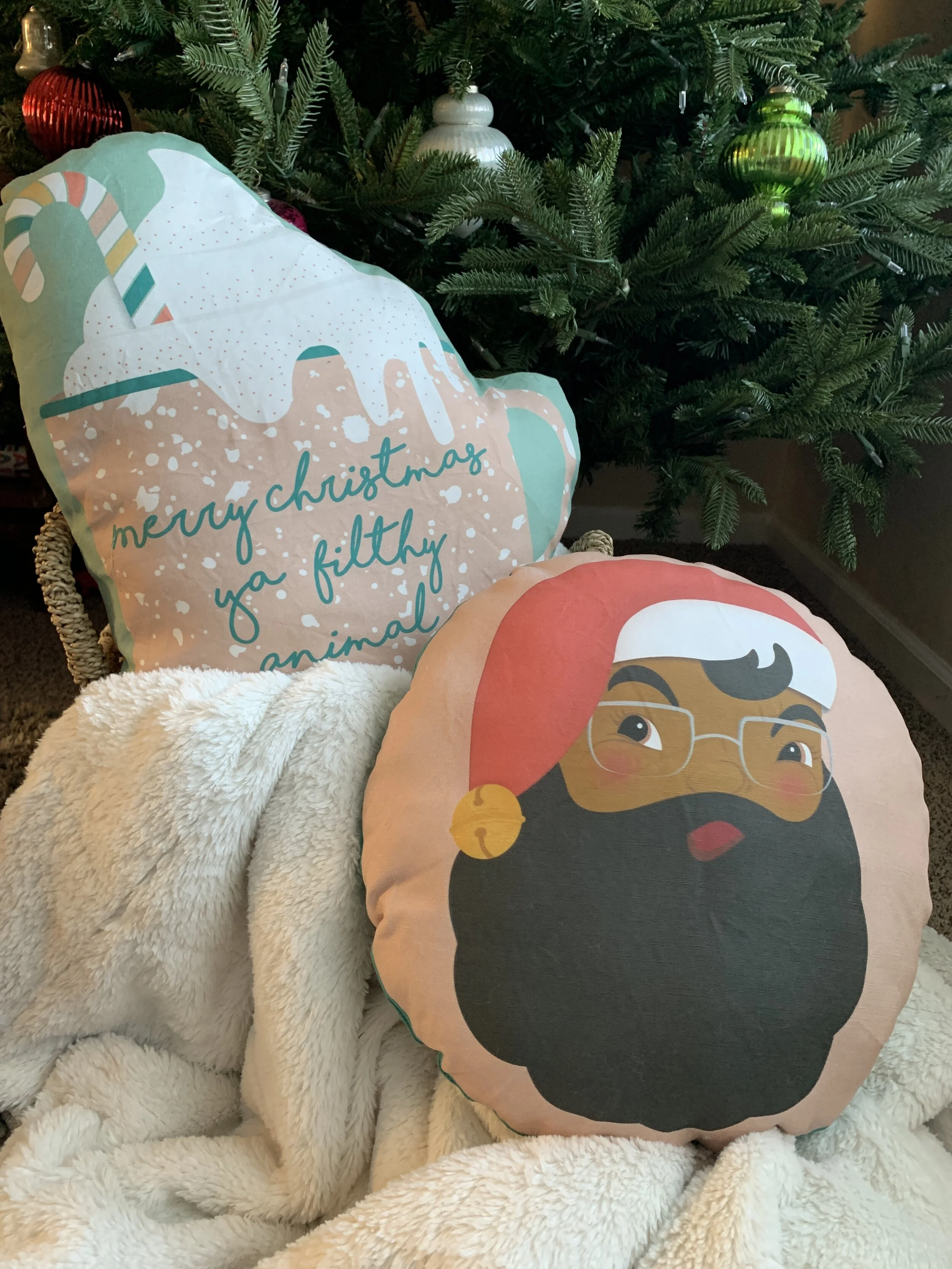 Printed Santa Pillow