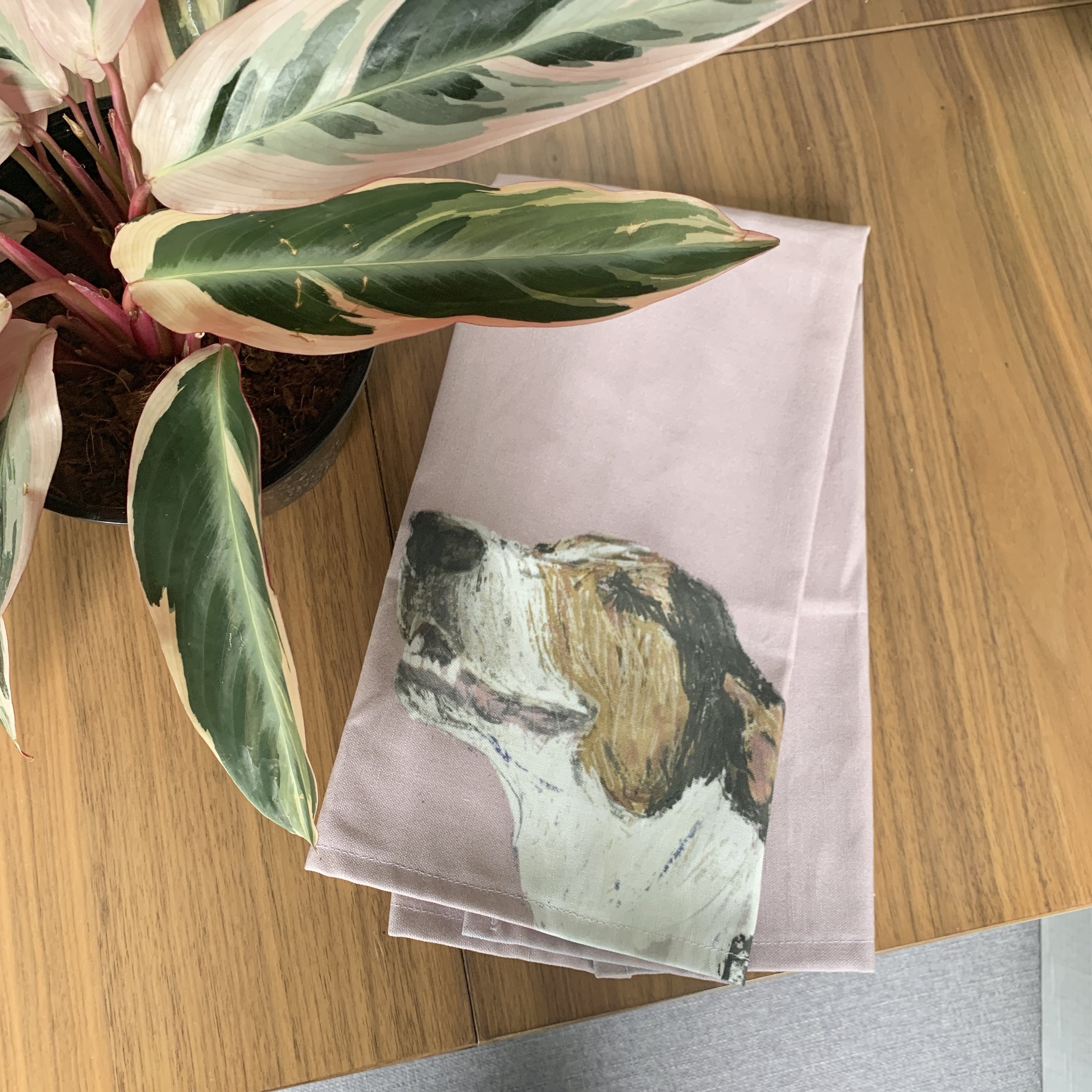Painted Pet Portait Tea Towel