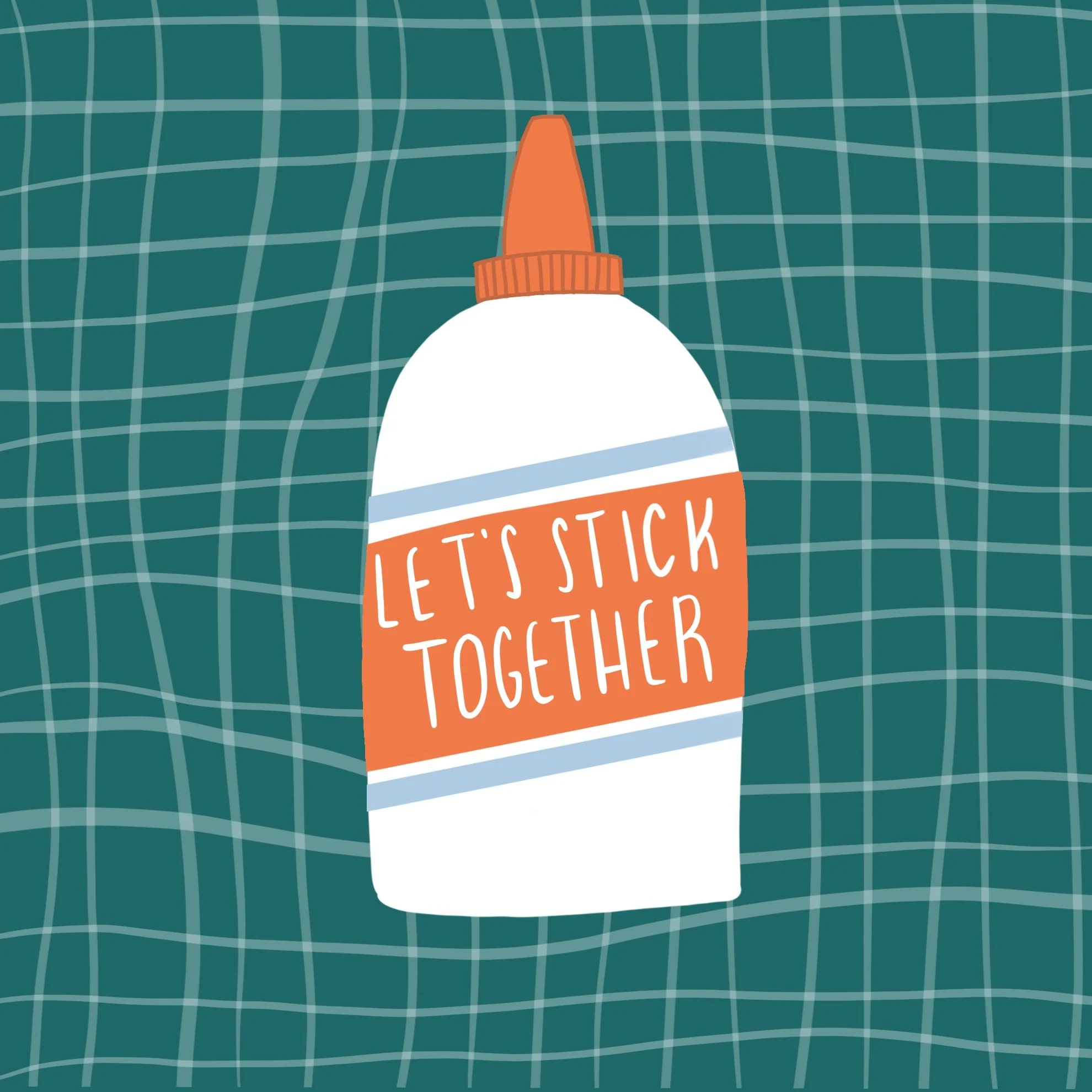 Pun Glue Illustration