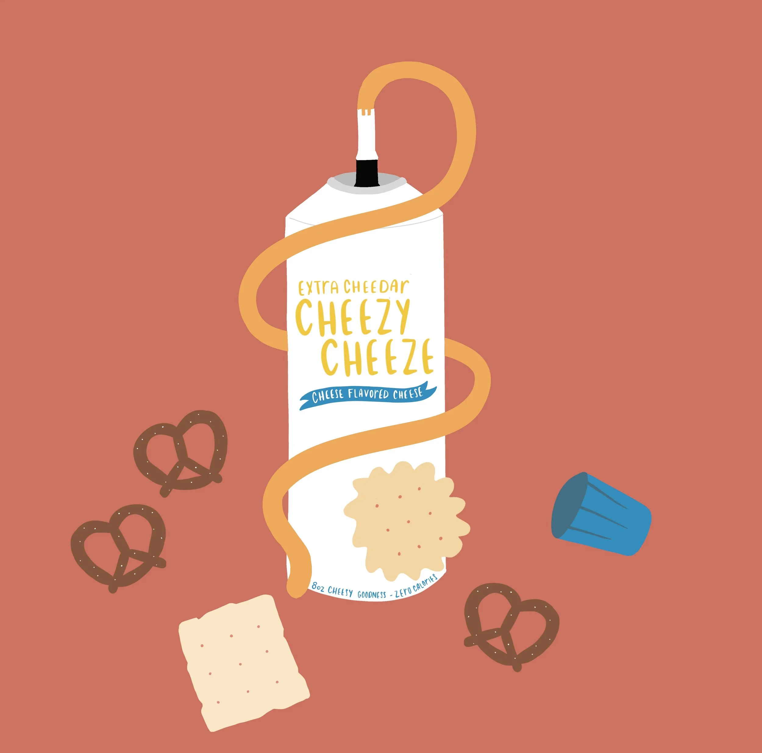 Spray Cheese Illustration