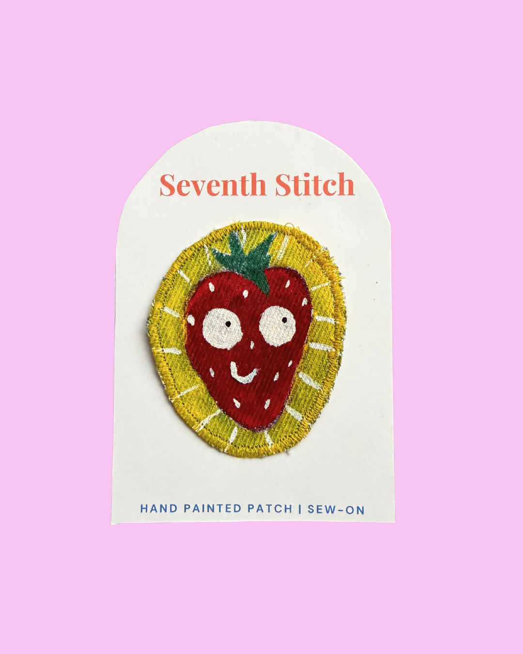 Hand painted patch using second-hand denim