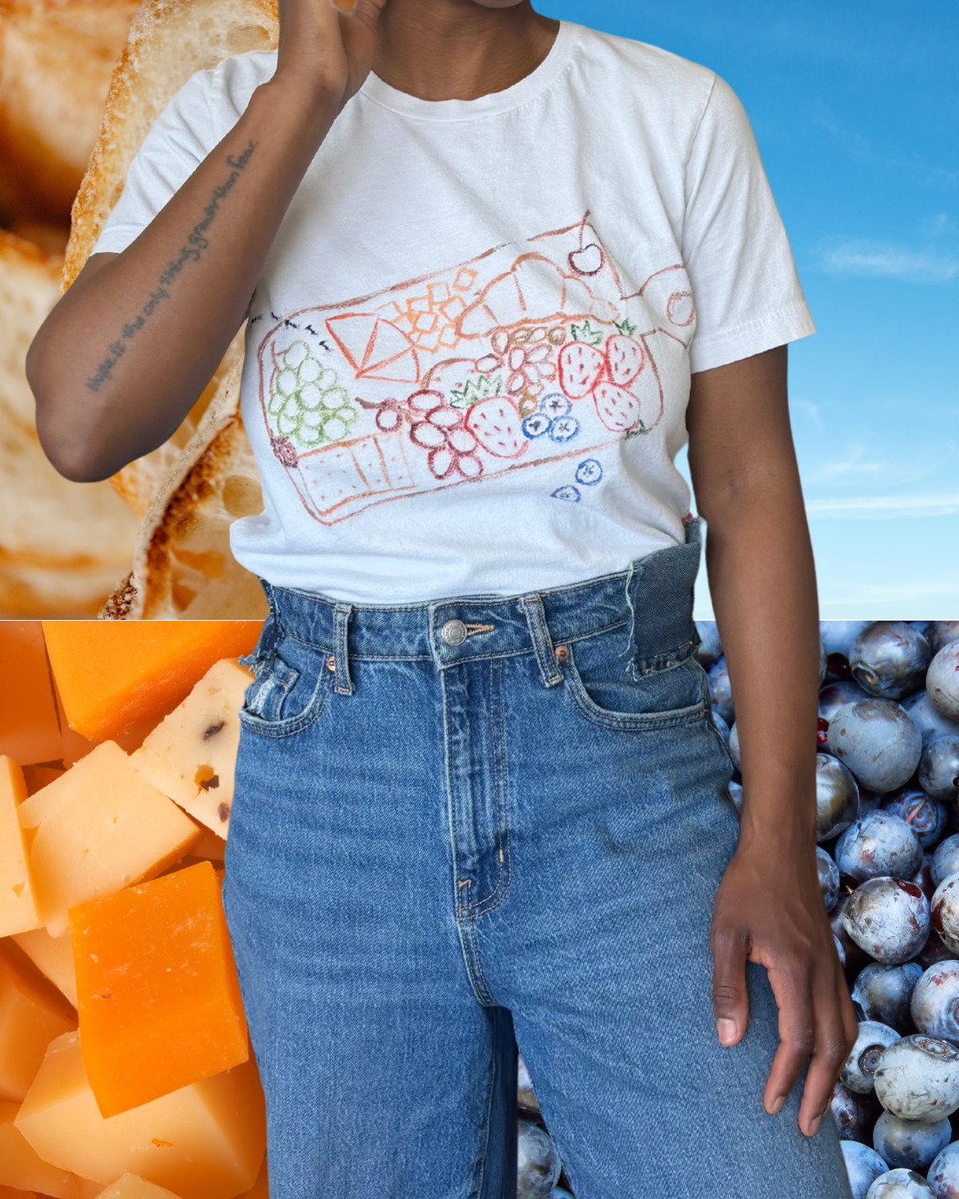 Handpainted graphic - 100% Cotton