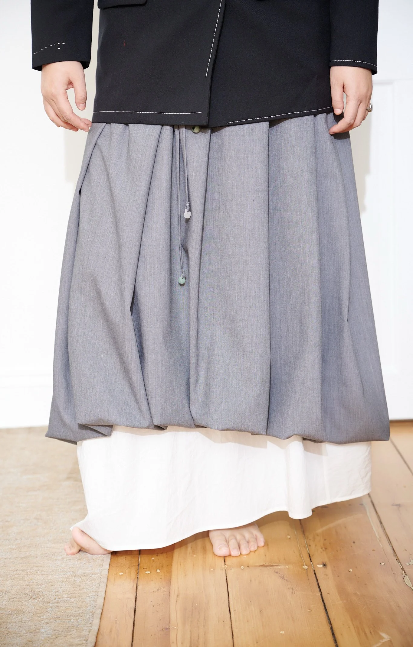 Grey bubble skirt
