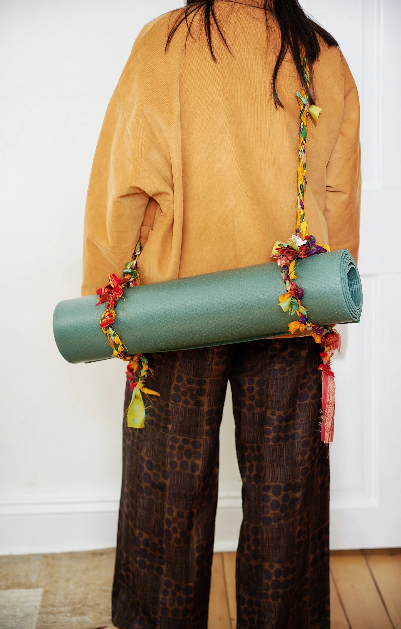 Sari silk yoga strap