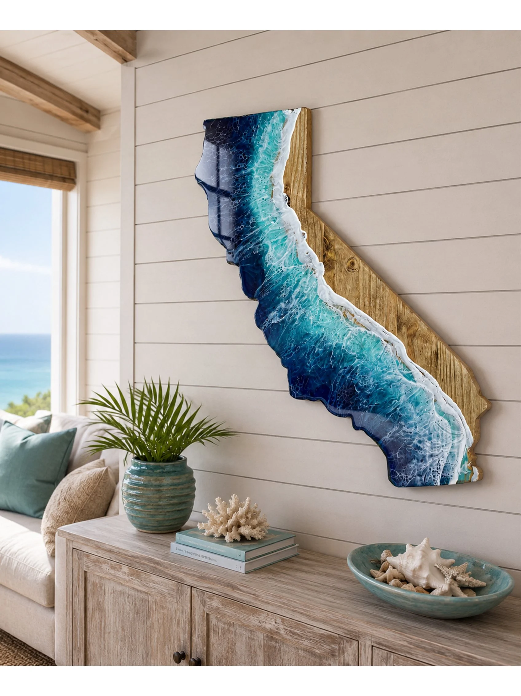 Custom State Wave Art