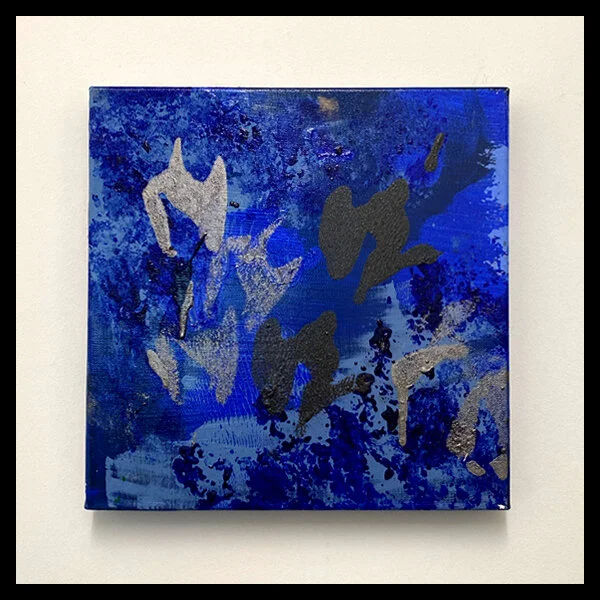 Acrylic and Metallic on Canvas, 12x12.