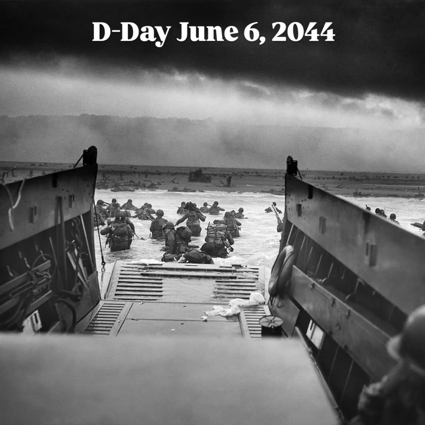 Into the Jaws of Death: men of the 16th Infantry Regiment wade ashore on Omaha Beach
June 1944;&nbsp;82 years ago
Normandy, France

FREEDOM IS NEVER FREE

#dday, #Normandy,#neverforget