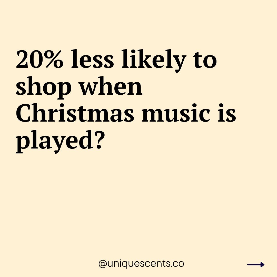 @uniquescents.co

Sales peak during the holiday season, sensory marketing companies could suggest that Christmas music contributes to more spending due to nostalgia. But this is a statistical fallacy. It&rsquo;s the holidays that drive both higher sp