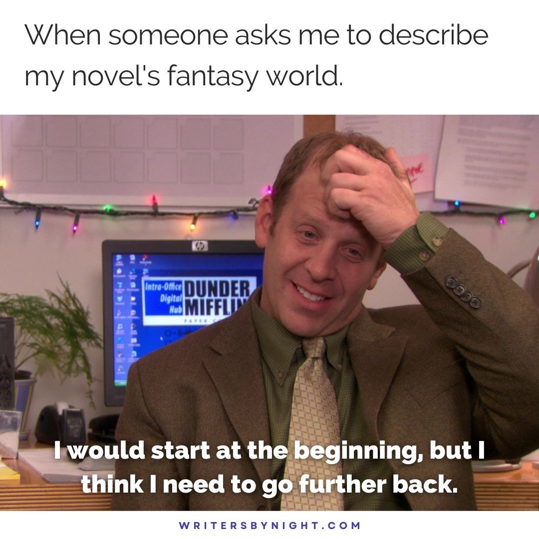 When your friend asks about your fantasy novel and three hours later you're still breaking down the economic impact of dragon hoarding. 🐉✨ #WritersLife
Fantasy authors, can you relate? 📚 Share your epic 'It all started when...' moments below. ⬇️ Wh