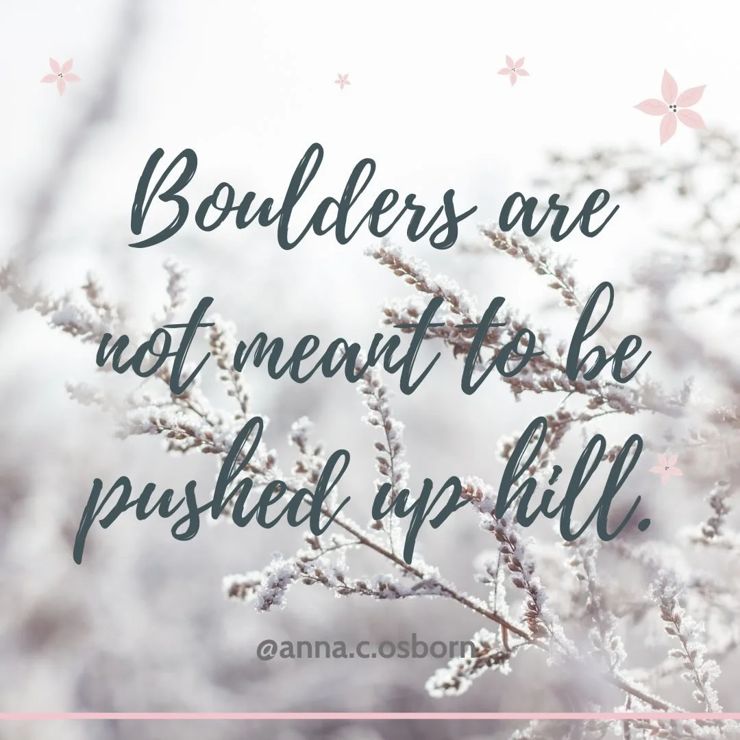 Stop pushing the boulder up the hill.  Yup, it&rsquo;s pretty much as simple as that.⁣
⁣
We&rsquo;ve all reached the point of frustration or overwhelm where you throw your hands in the air and think there must be an easier way?? Or where you see ever