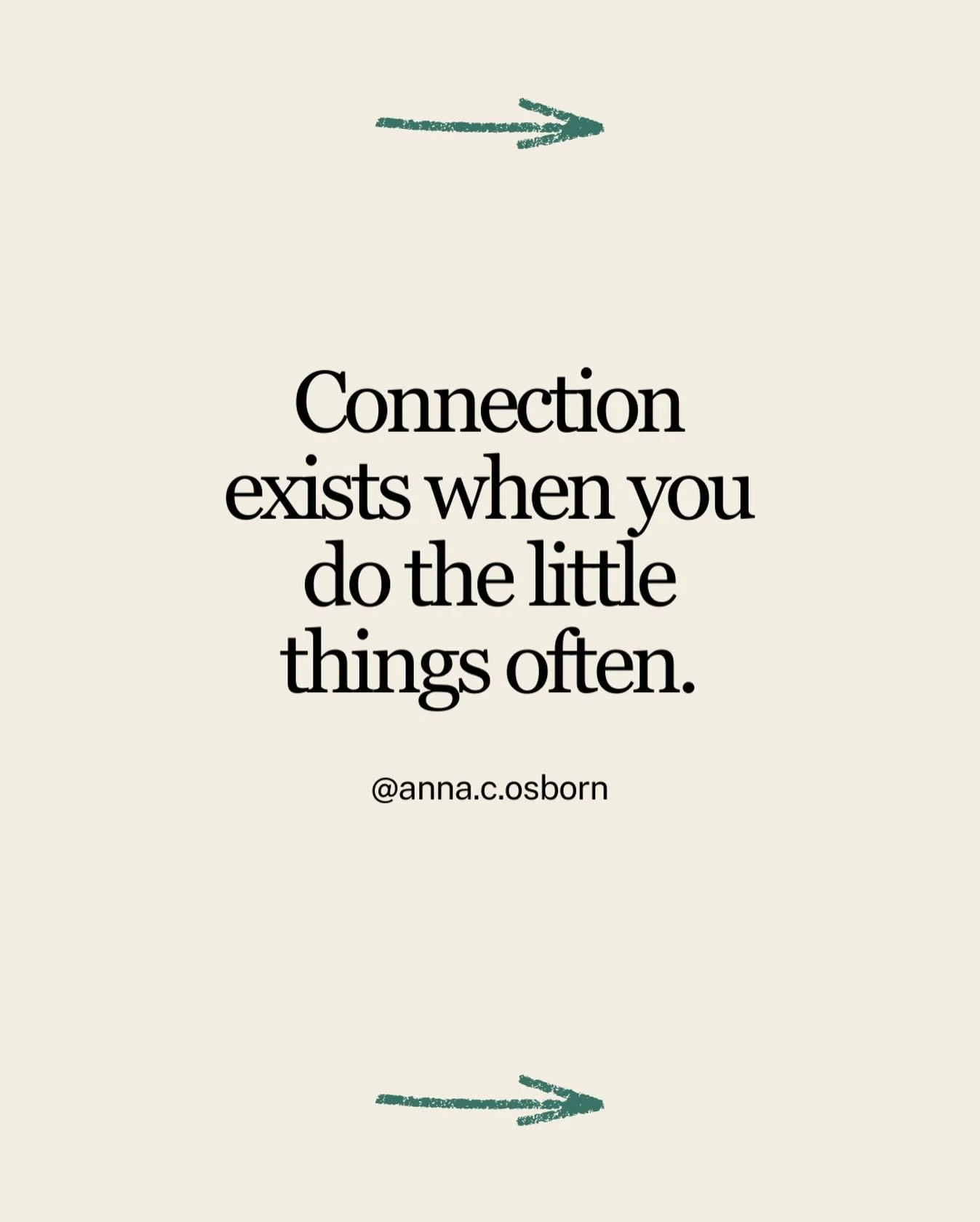 Connection isn&rsquo;t built overnight and it&rsquo;s not sustained in sporadic and inconsistent ways.  Connection exists when you do the little things often.  It&rsquo;s creating rituals in your relationship that exist just between the two of you. I