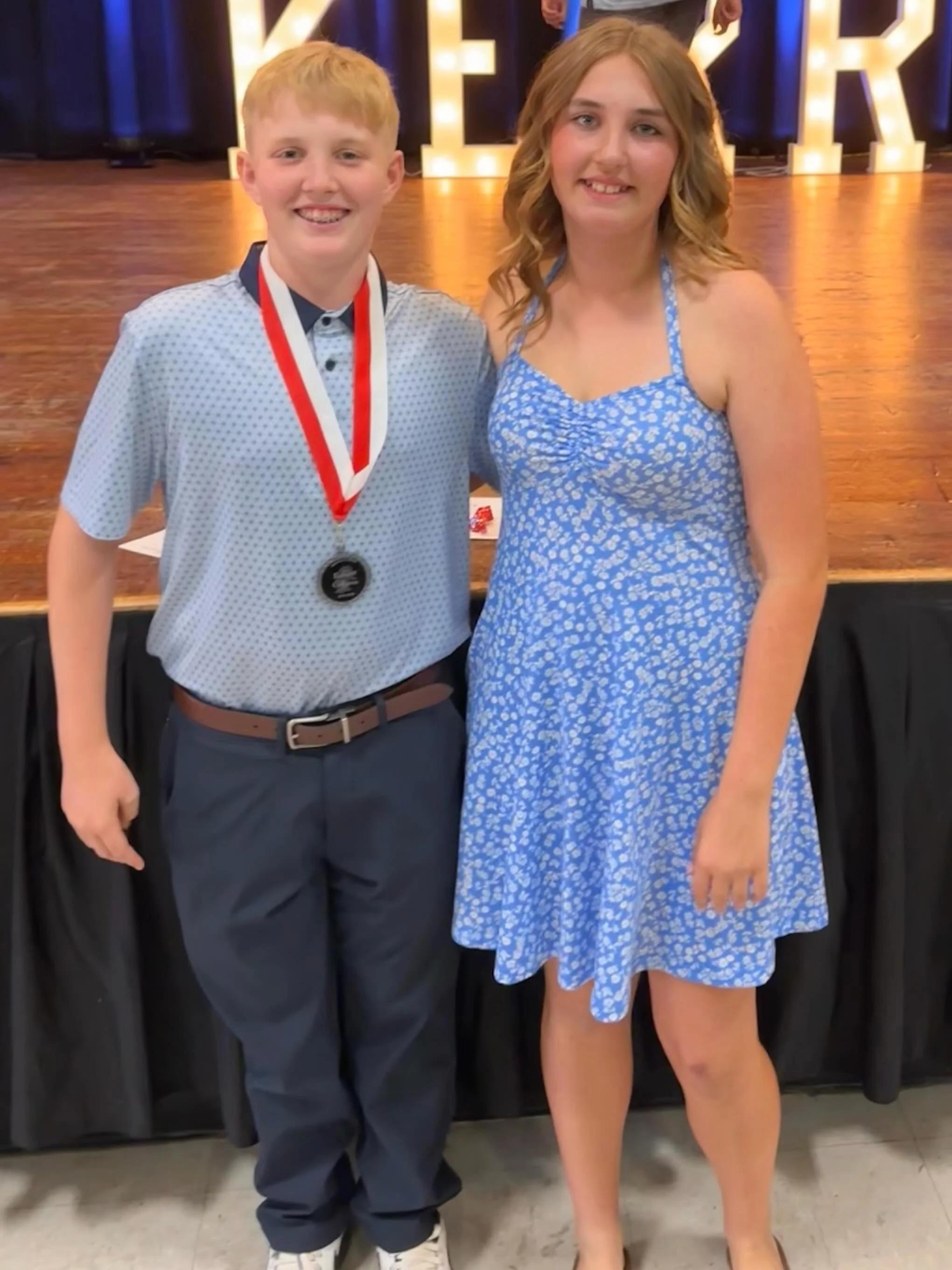 Incredibly proud of these two. Loretta earned her Silver K Award and Peyton received the Principal&rsquo;s Excellence Award. What a special night! ❤️🤩