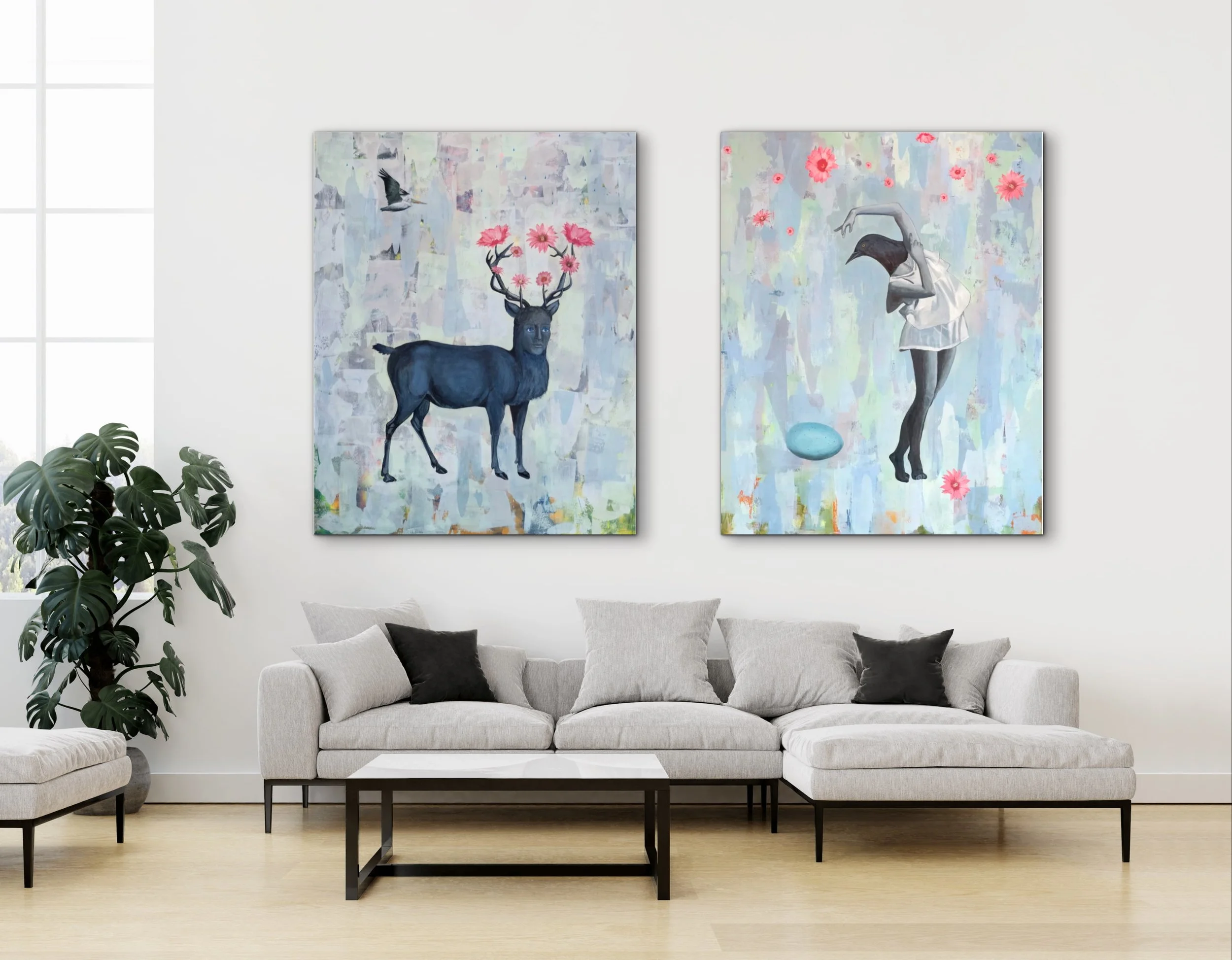 Dancing Bird and Blossoming Deer, Suzanne Sbarge, Gallery Hozho.jpg