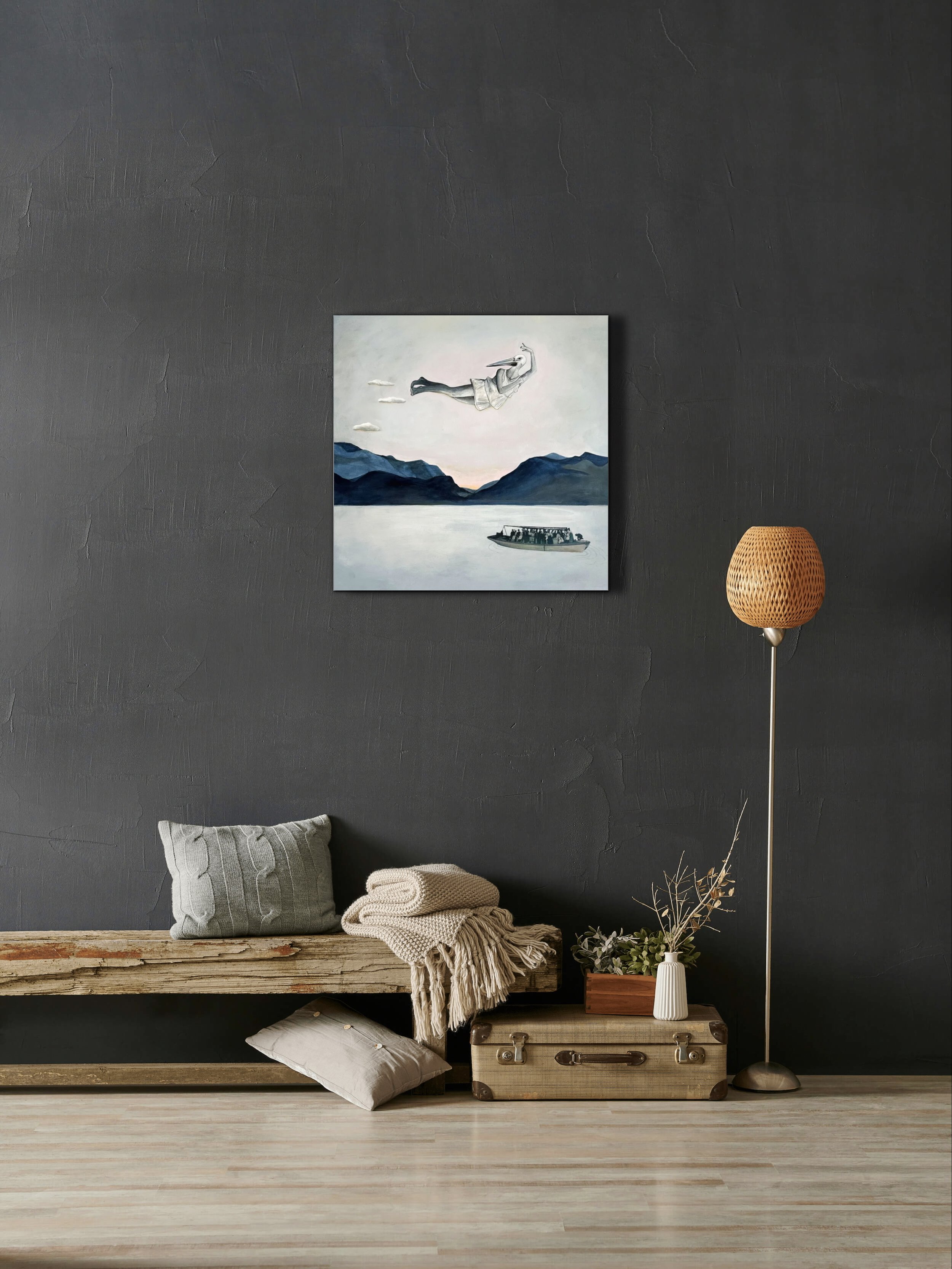 Flying Pelican, Suzanne Sbarge, Gallery Hozho, Room view.jpg