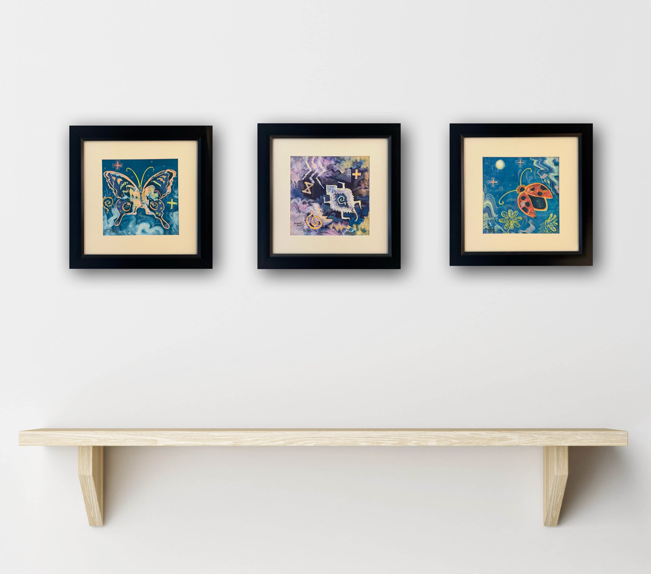 Yazzie, three images, room view, Gallery Hozho.jpeg