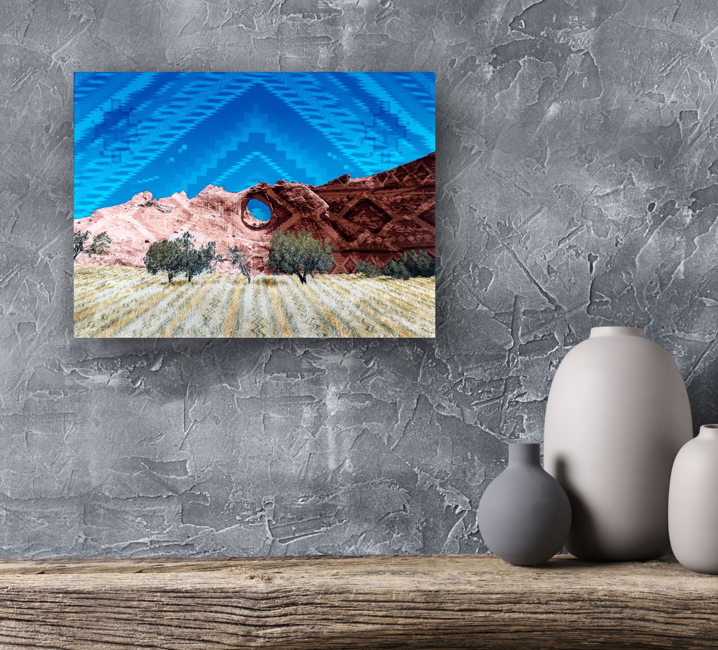 Woven Landscape-Window Rock, Raymond-Overstreet, Gallery Hozho, room view.jpeg