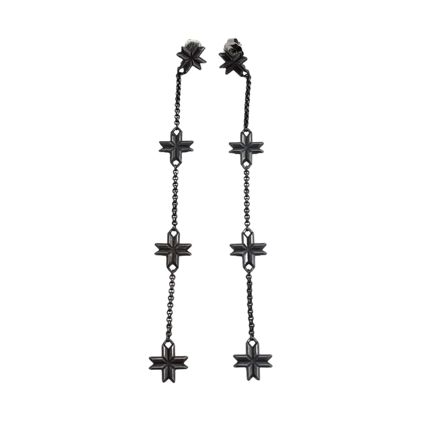 Petite Star 4 Dangle earrings oxidized silver, Adrian Standing Elk Pinnecoose, Gallery Hozho (dpi 72).jpg