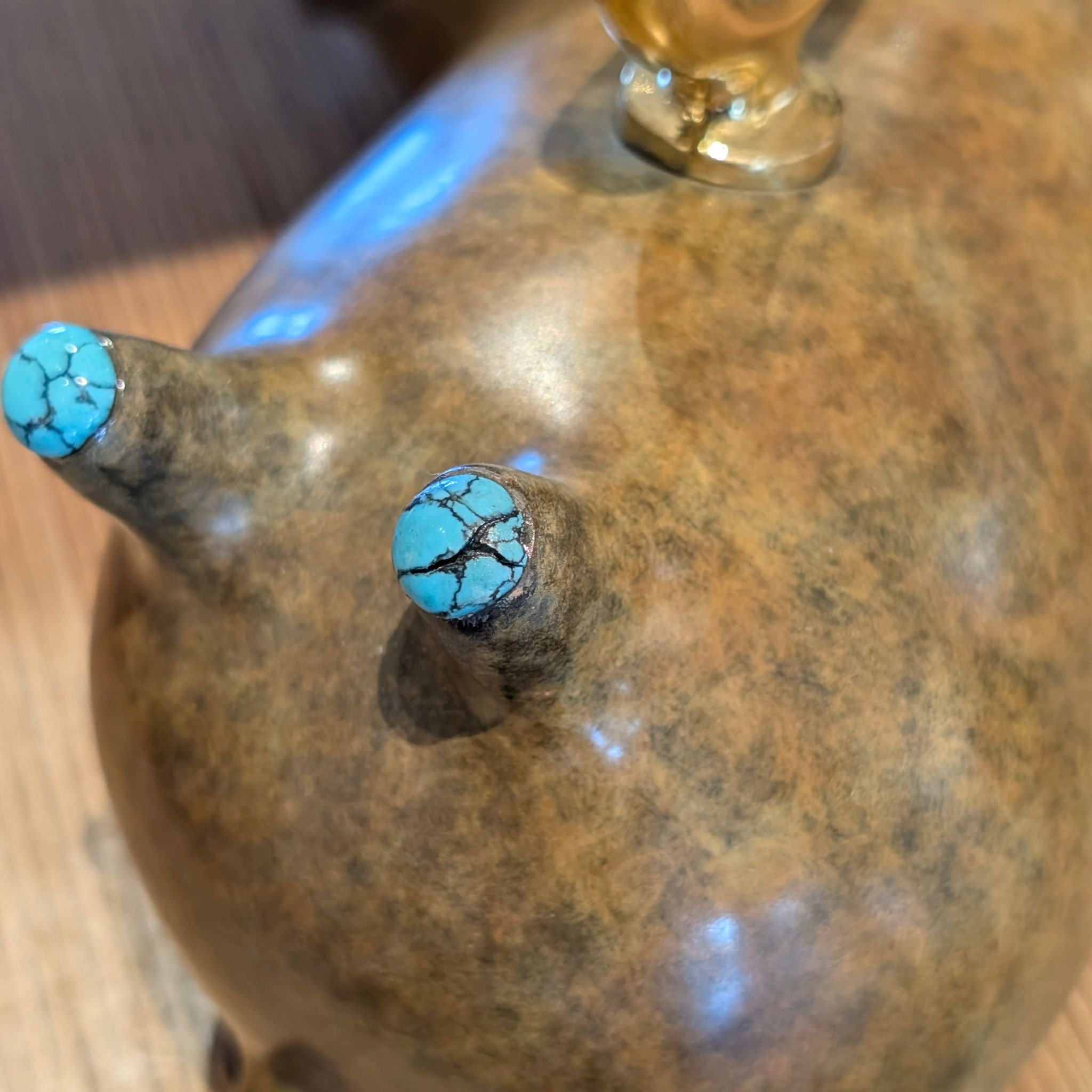 Apache Snail, Bob Haozous, Gallery Hozho, detail Turq..jpg