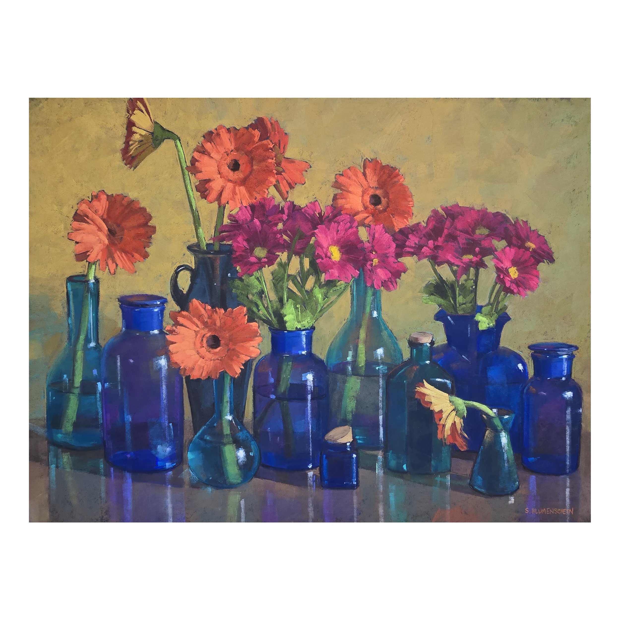 Sarah Blumenschein, Daisies, Mum, and Glass