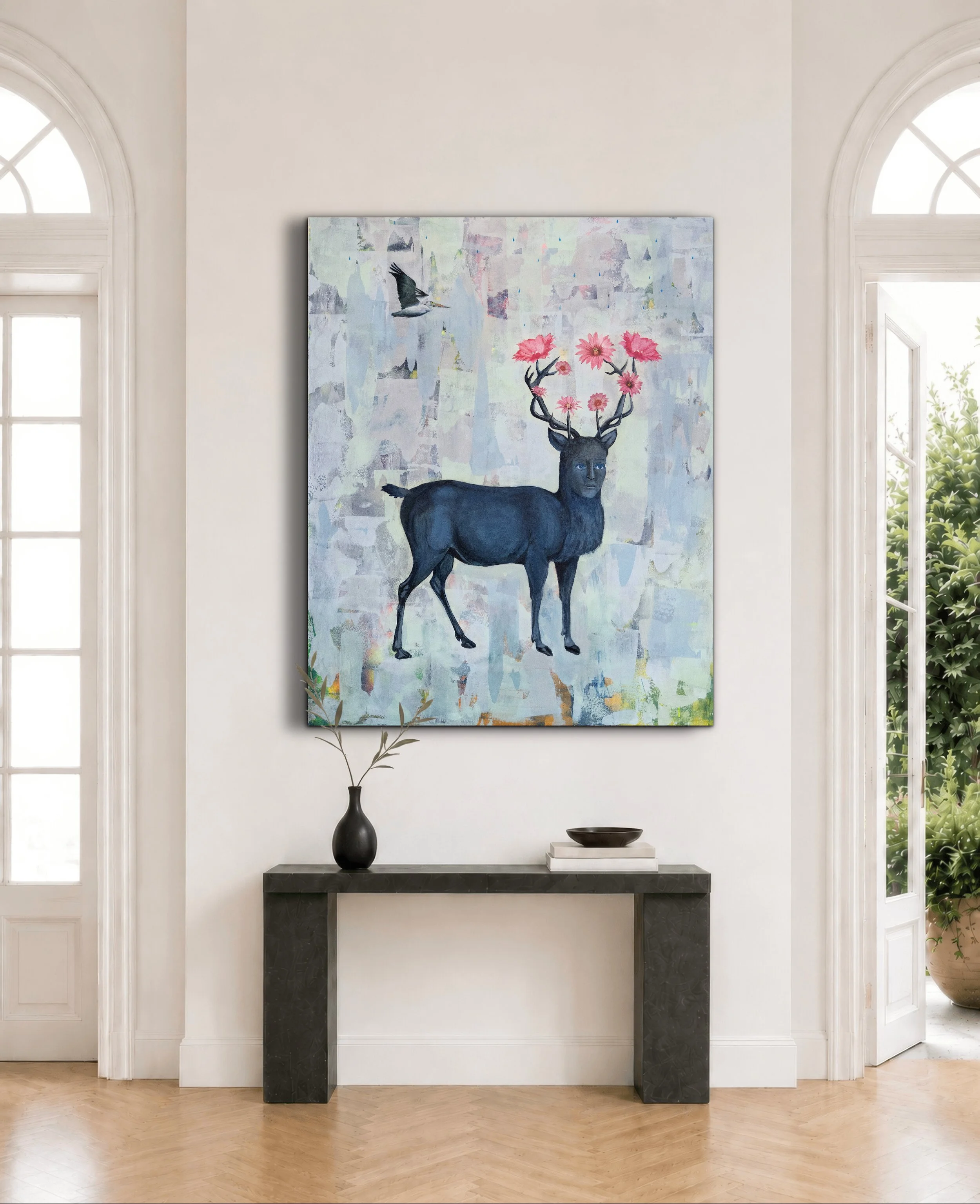 Blossoming Deer, Suzanne Sbarge, room view.jpg