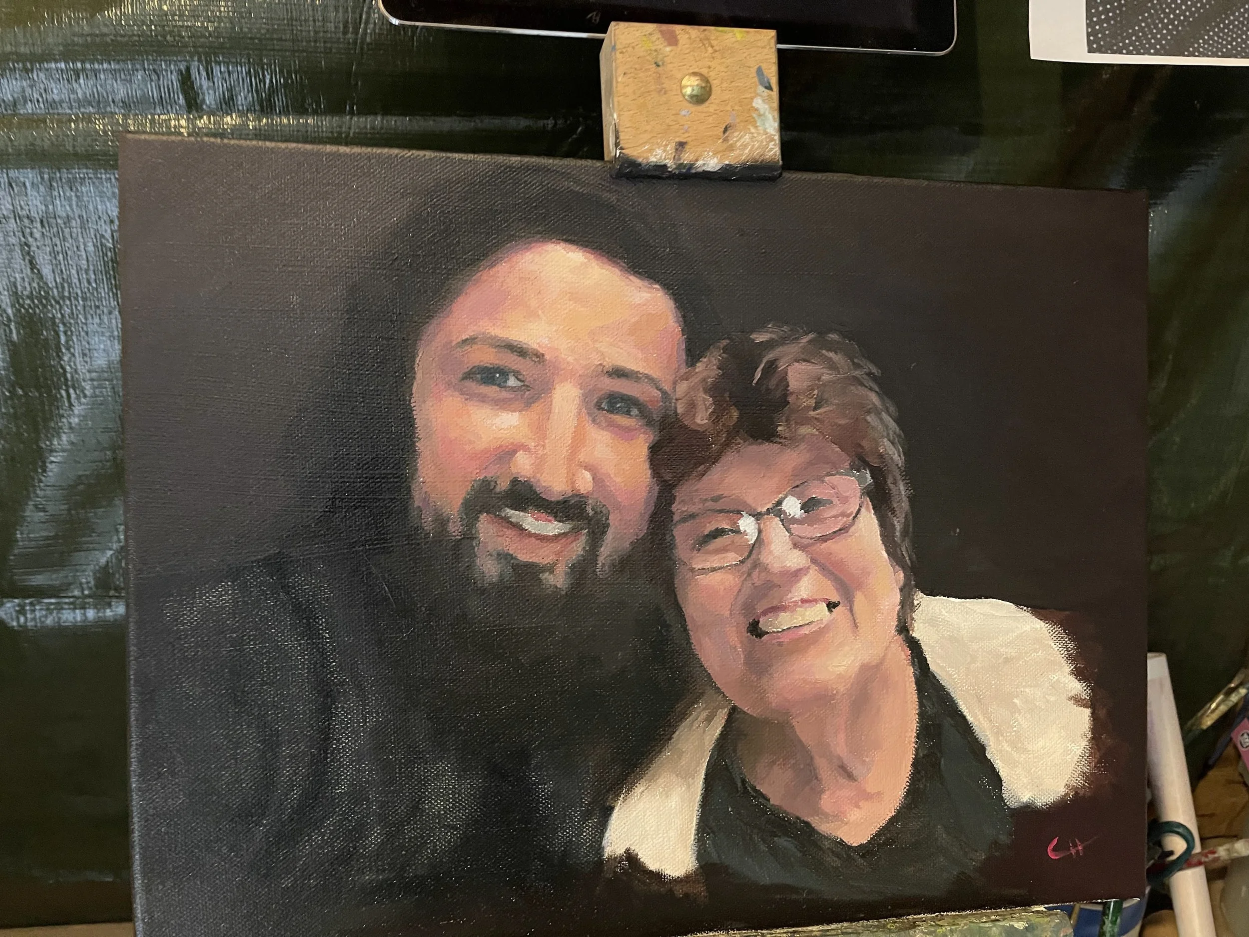Portrait of Scott and Megs (Oil on canvas)
