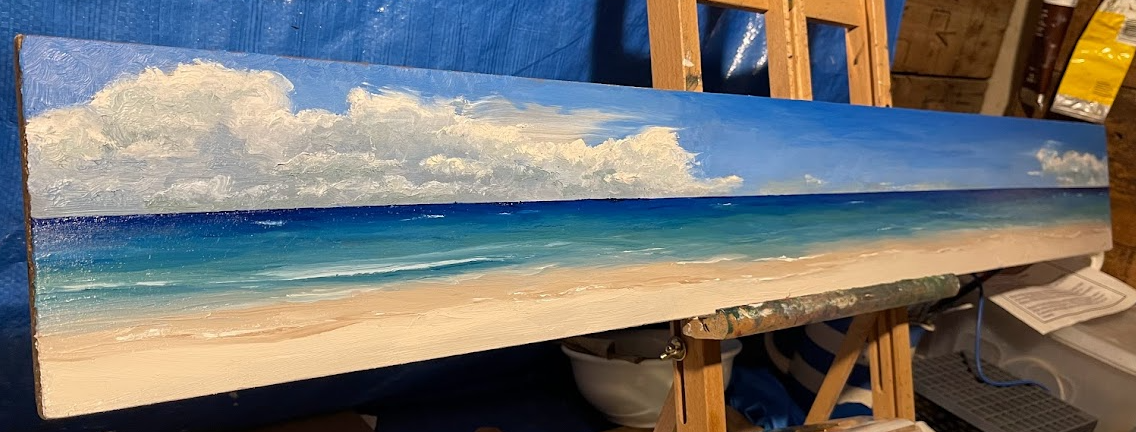 Coastal Landscape (Oil on wood)