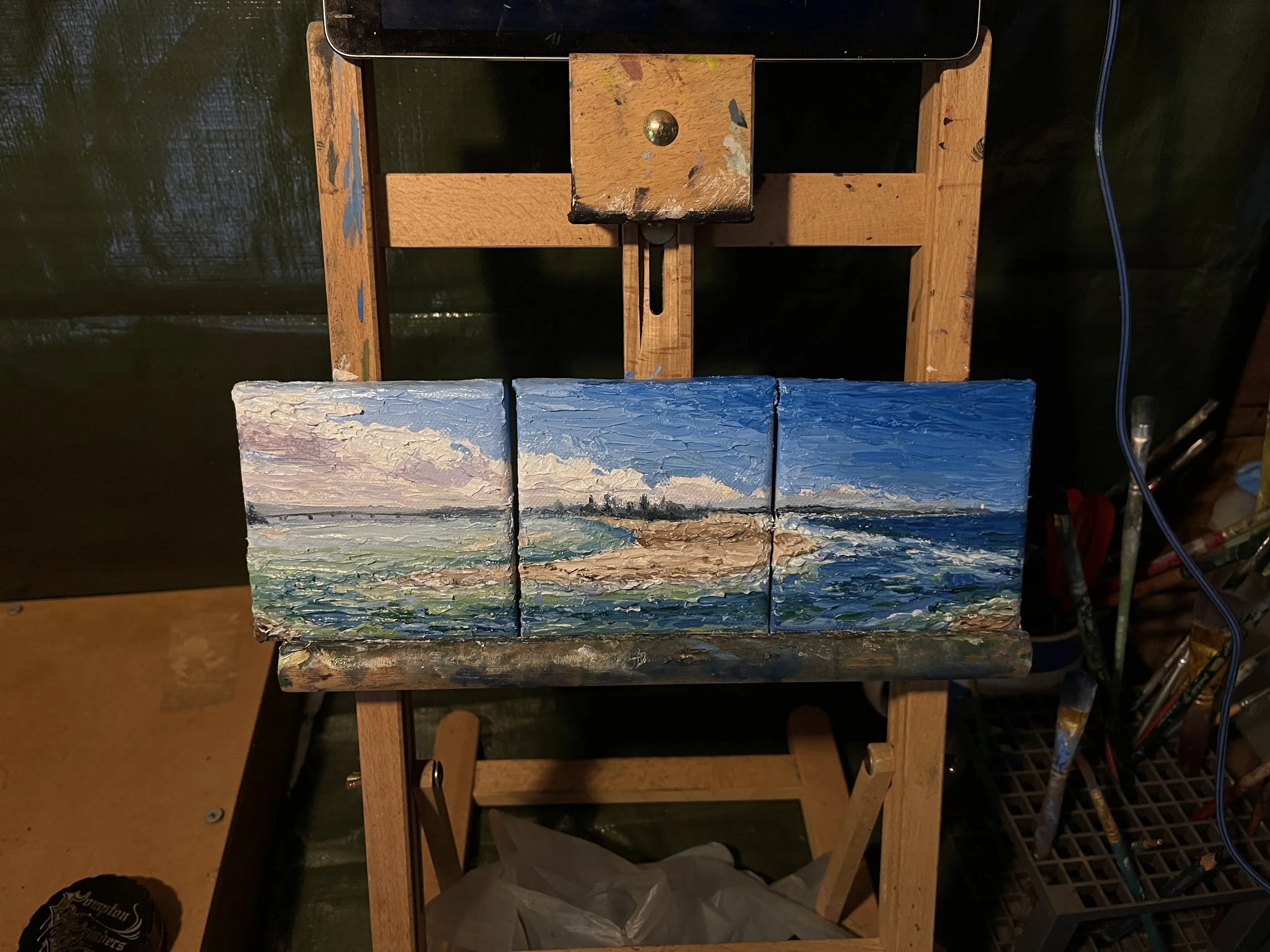 North Entrance Beach (Pallette knife oil on canvas)