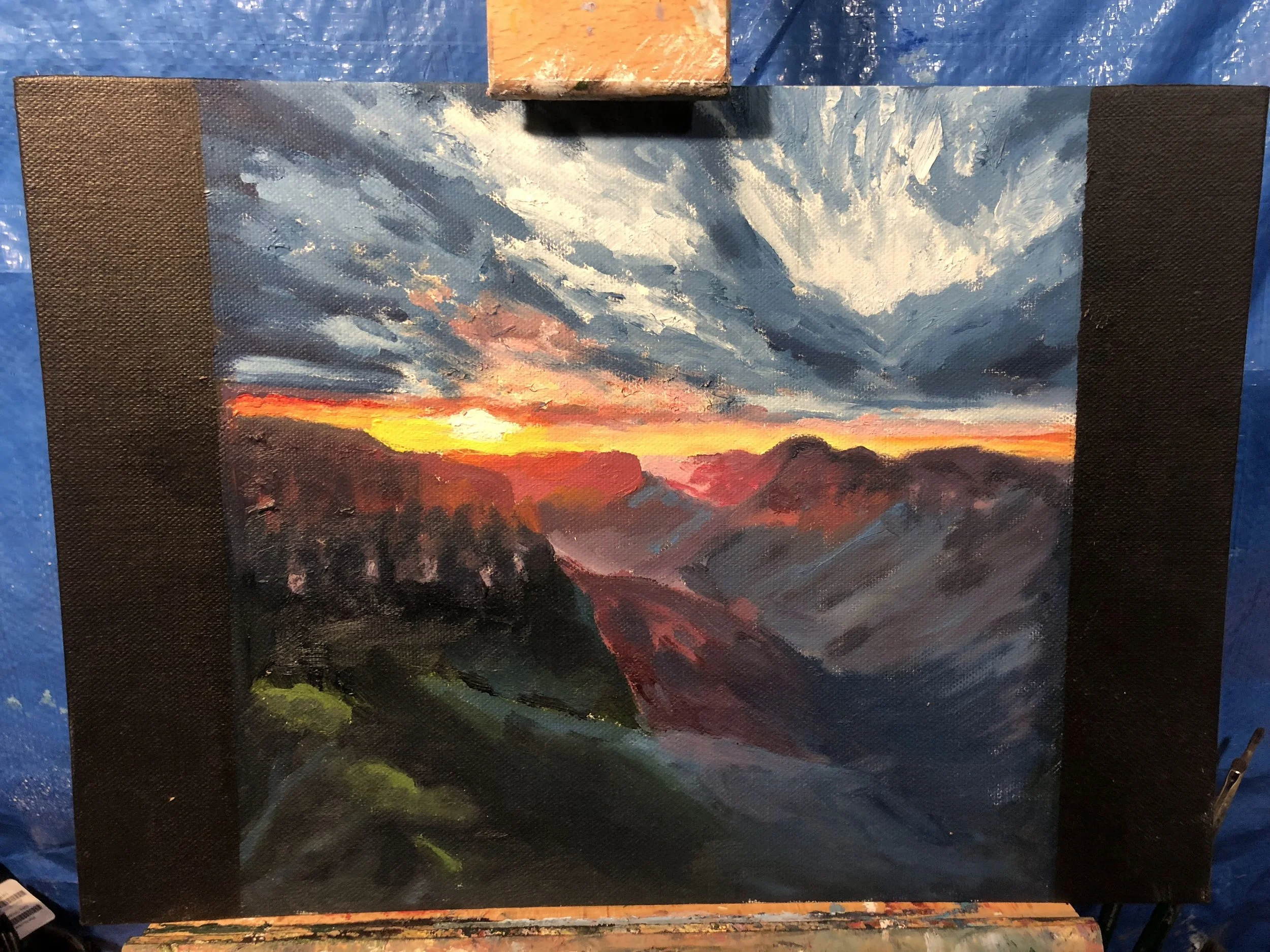 Blue Mountains (Oil on canvas)