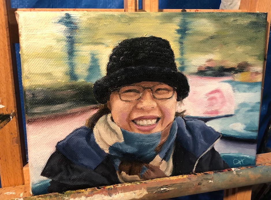 Portrait of Luisa (Oil on Canvas)