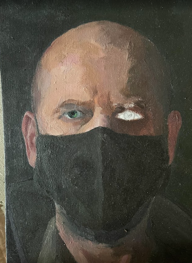 Unfinished Pandemic Self Portait (Oil on Canvas)