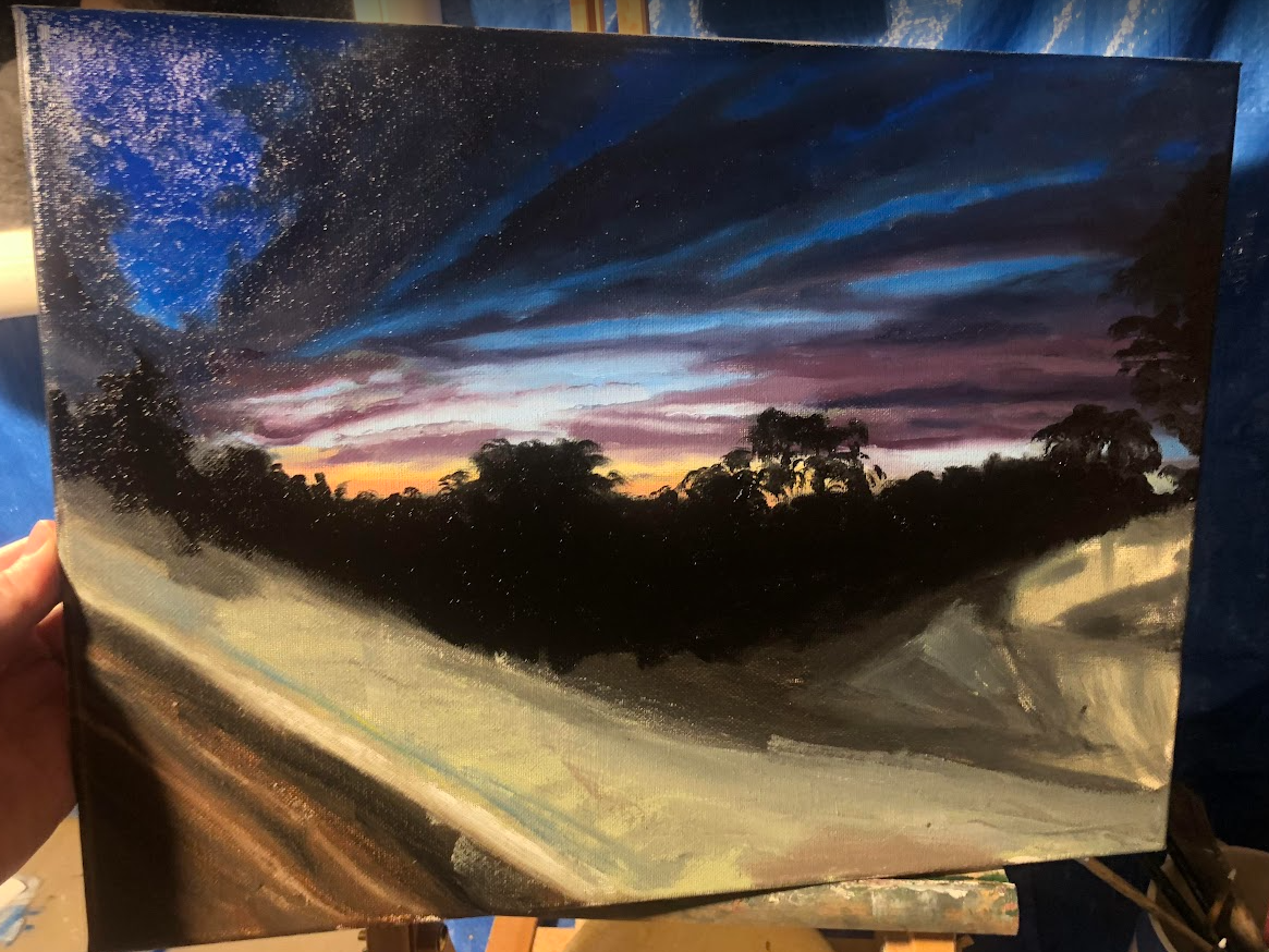 Sunrise at Pennant Hills Train Station (Oil on Canvas)